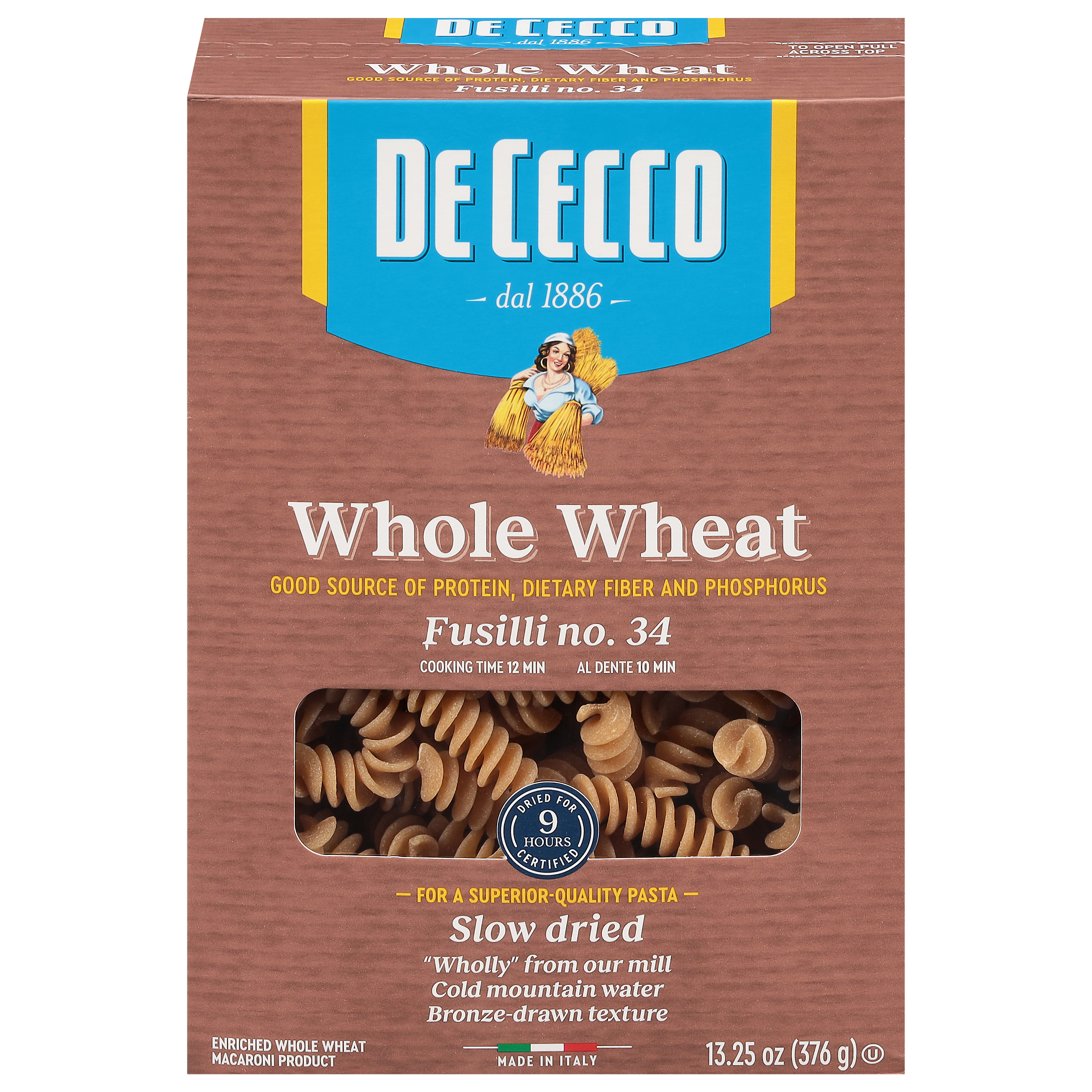 De Cecco Whole Wheat No. 34 Fusilli