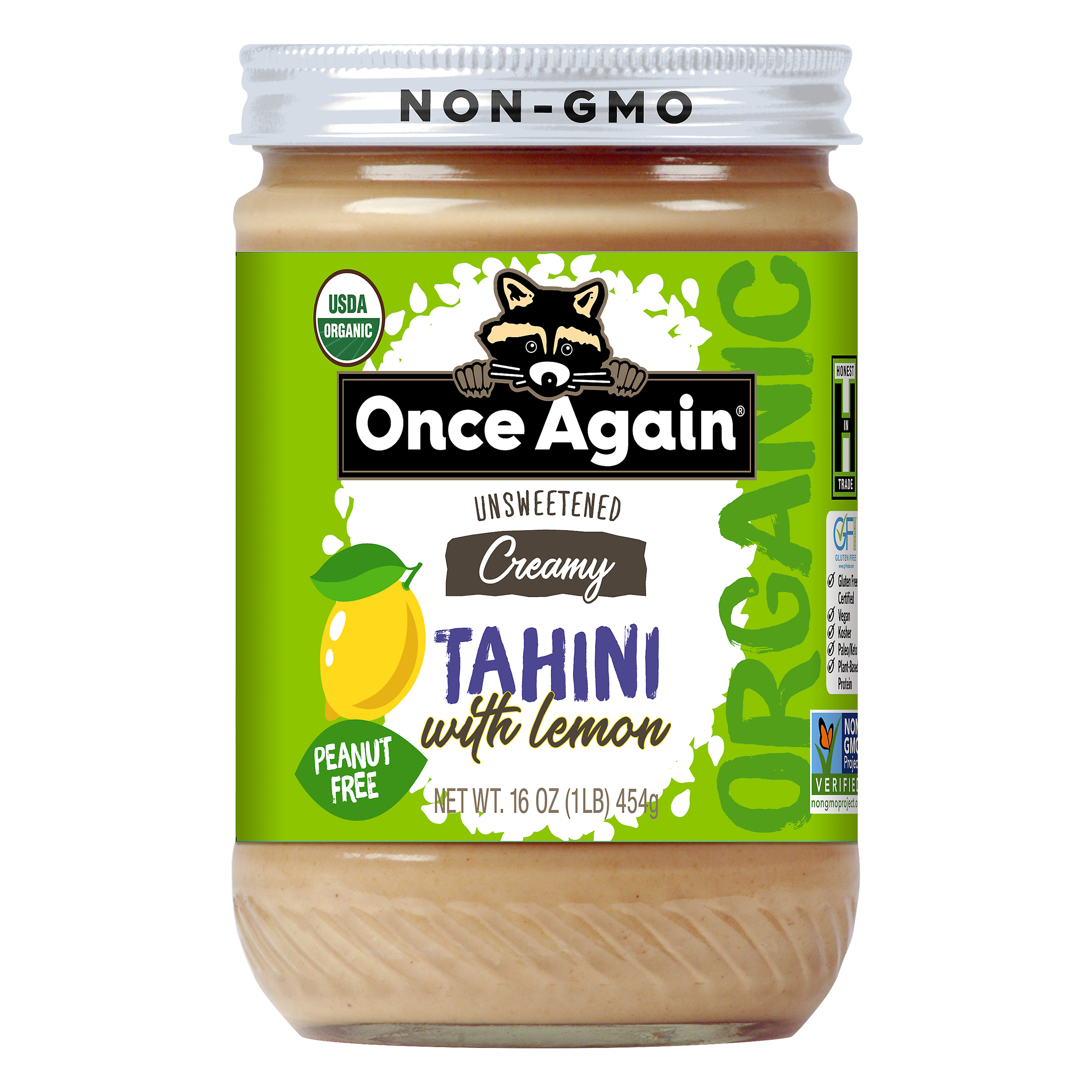 Once Again Organic Unsweetened Creamy Tahini with Lemon