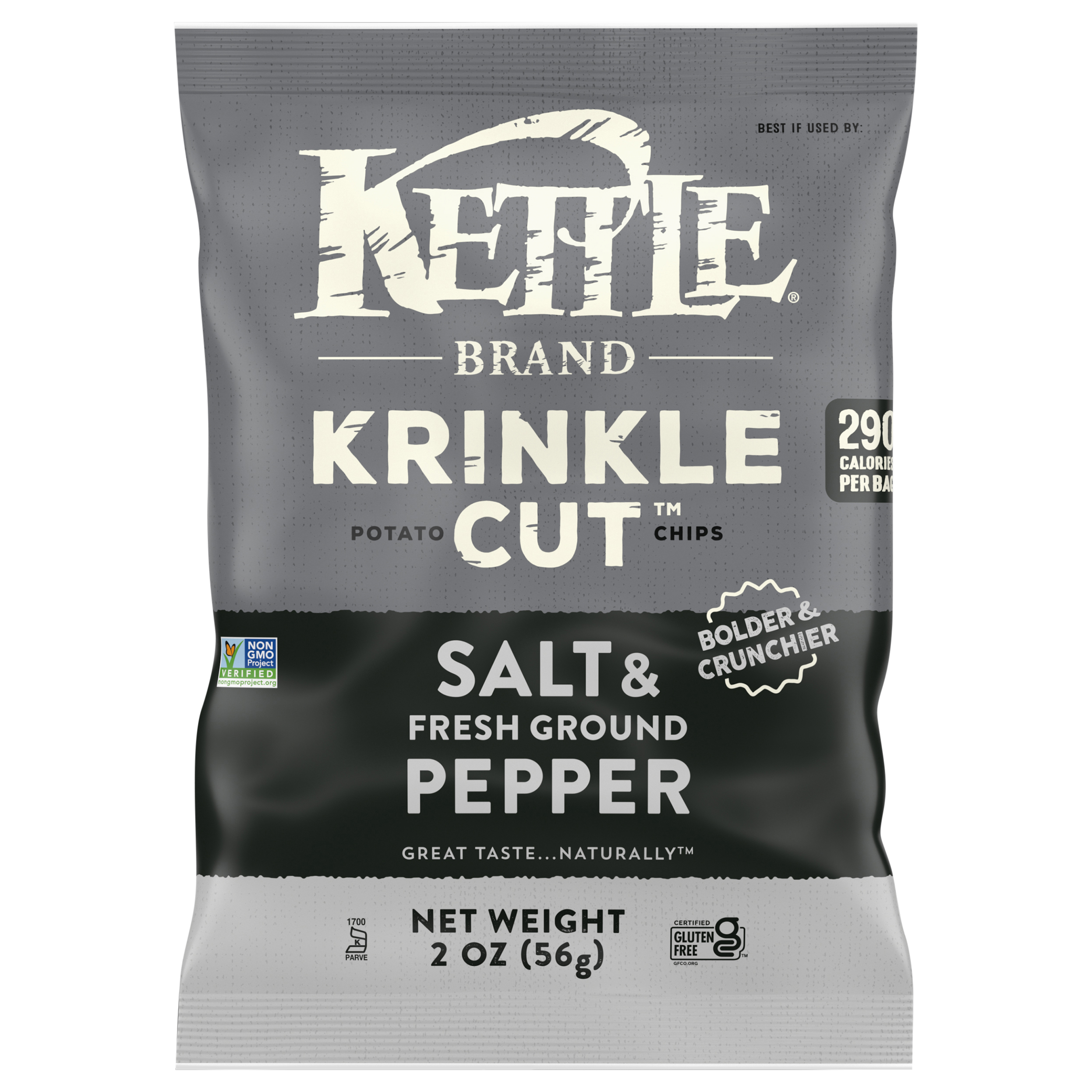 Kettle Brand Krinkle Cut Salt & Fresh Ground Pepper Potato Chips