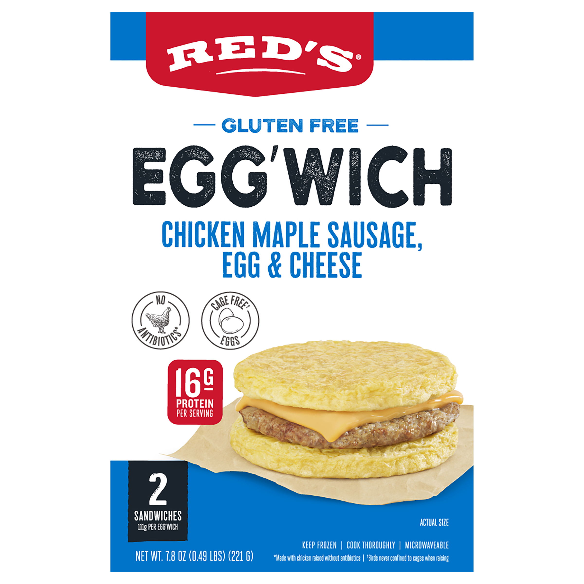 Red's Chicken Maple Sausage Egg'Wich