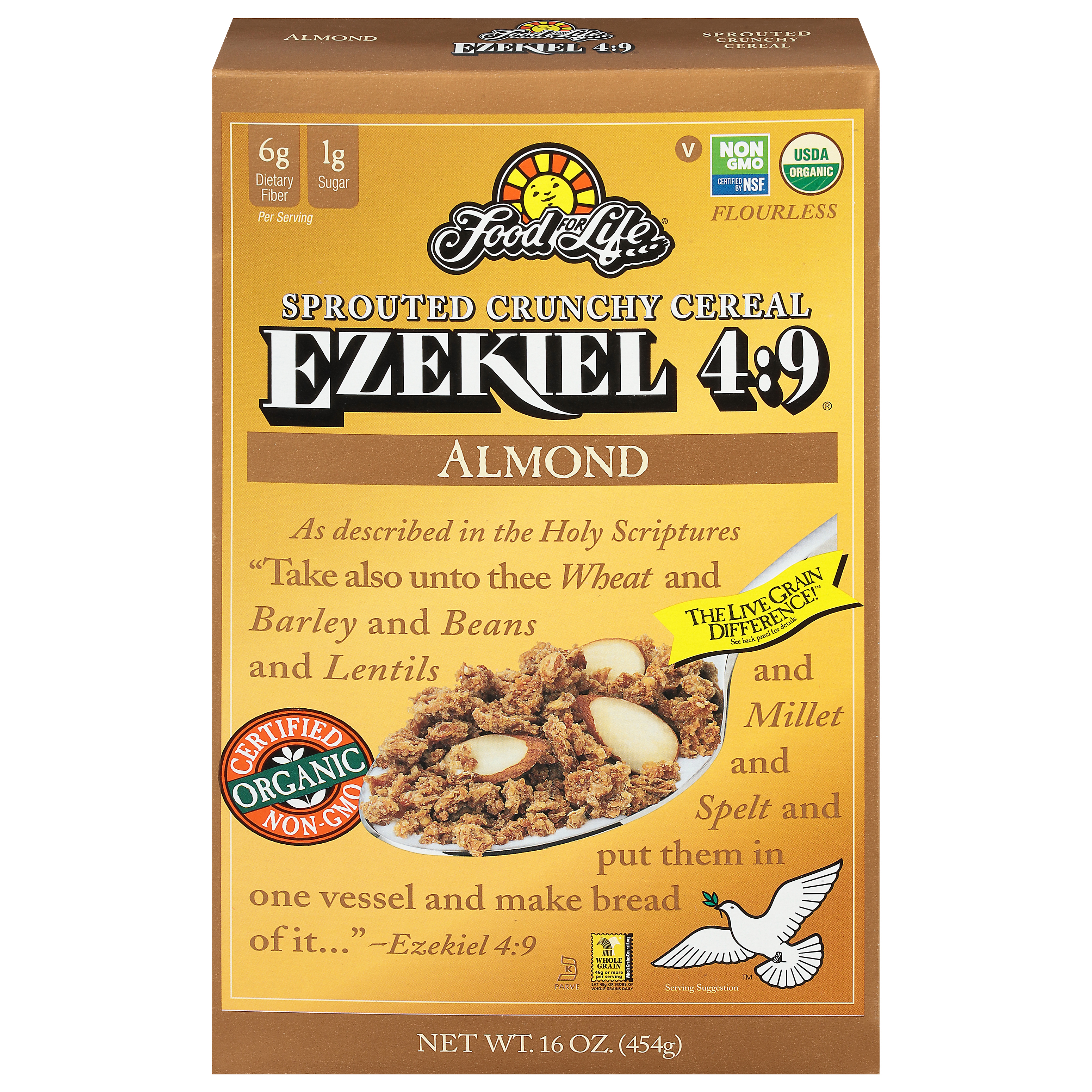 Food for Life Ezekiel 4:9 Sprouted Crunchy Almond Cereal