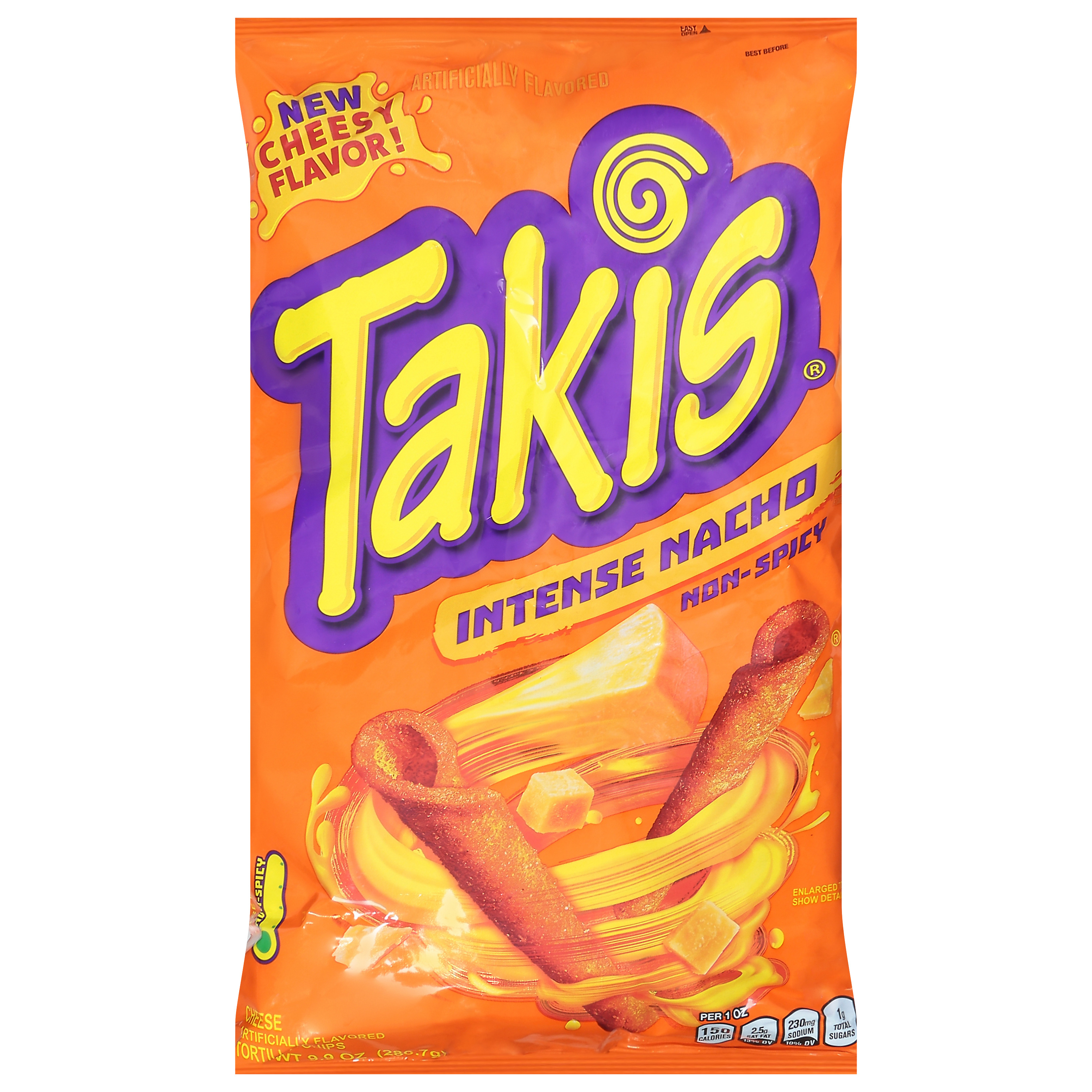 Takis Non-Spicy Intense Nacho Tortilla Chips 9.9 oz