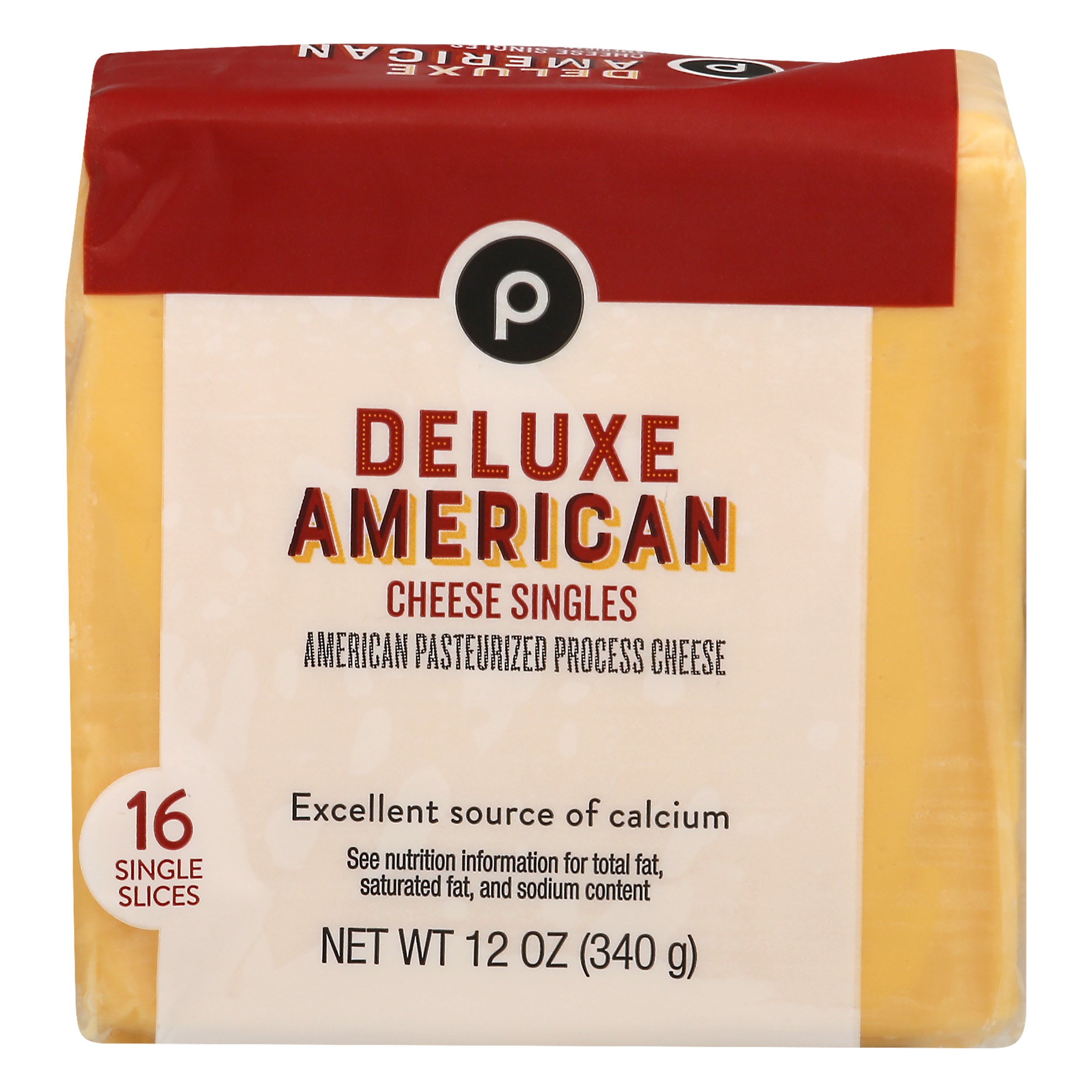 Publix Deluxe Pasteurized Process American Cheese Singles 16 ea WRAPPER