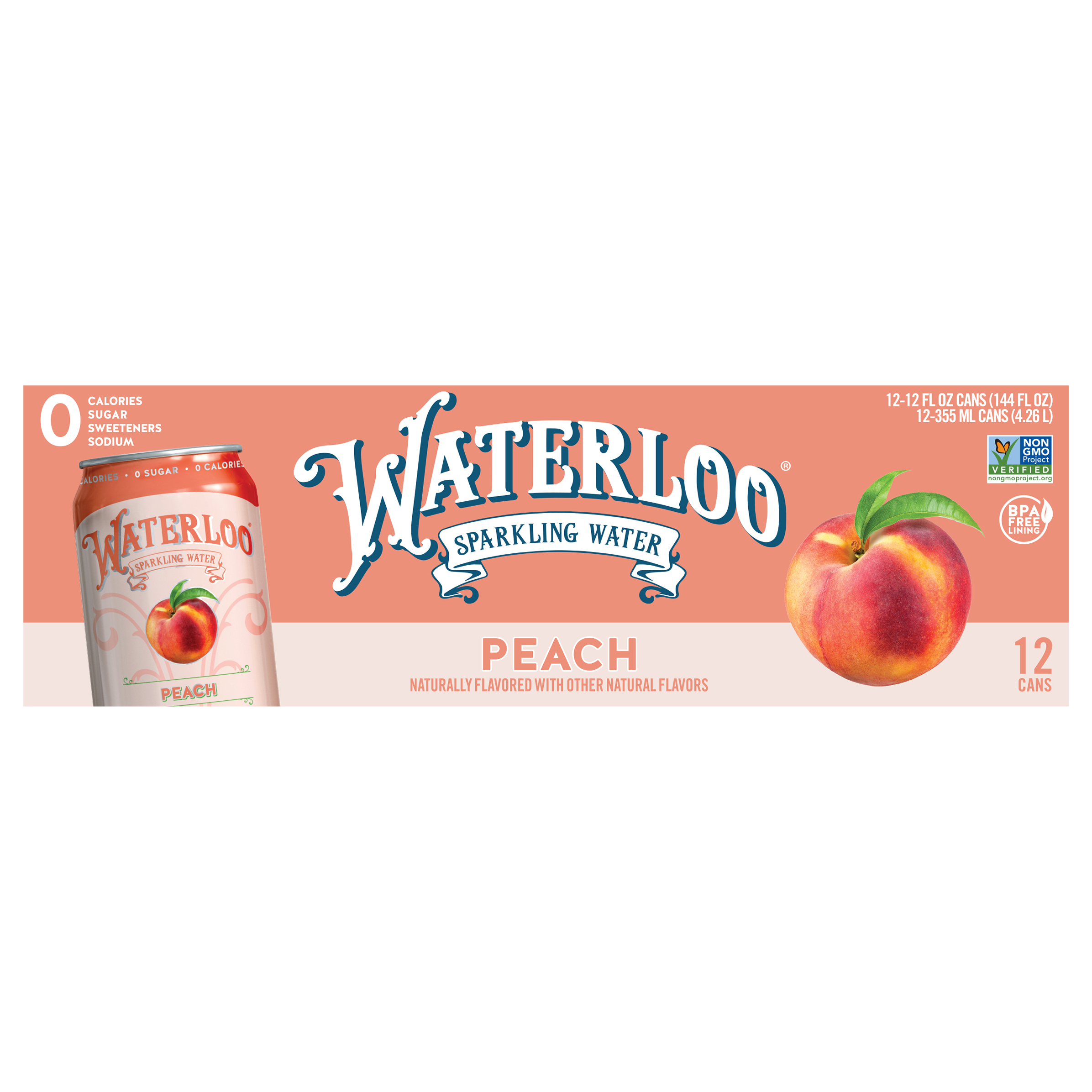 Waterloo Peach Sparkling Water