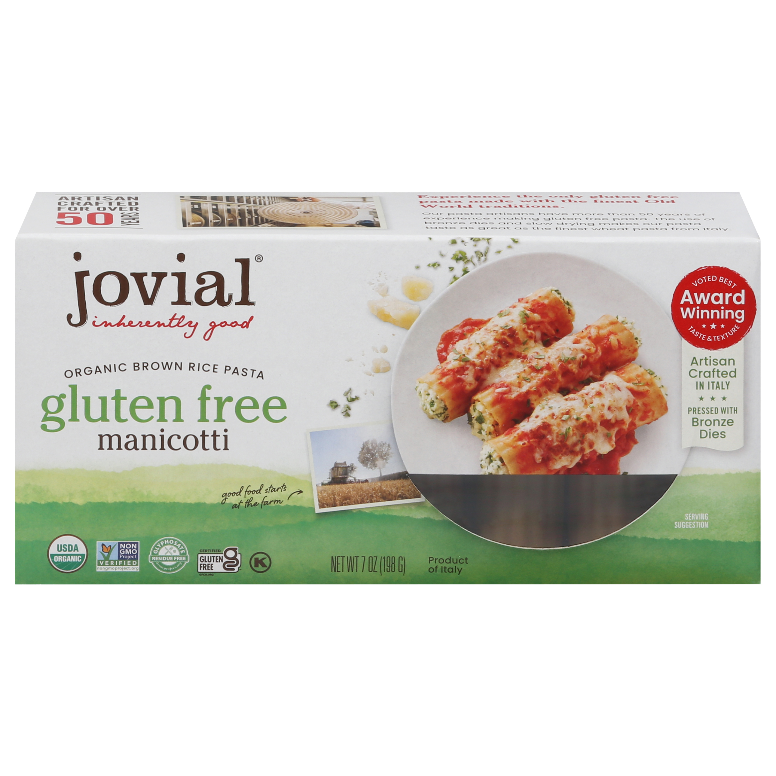 Jovial Gluten Free Manicotti