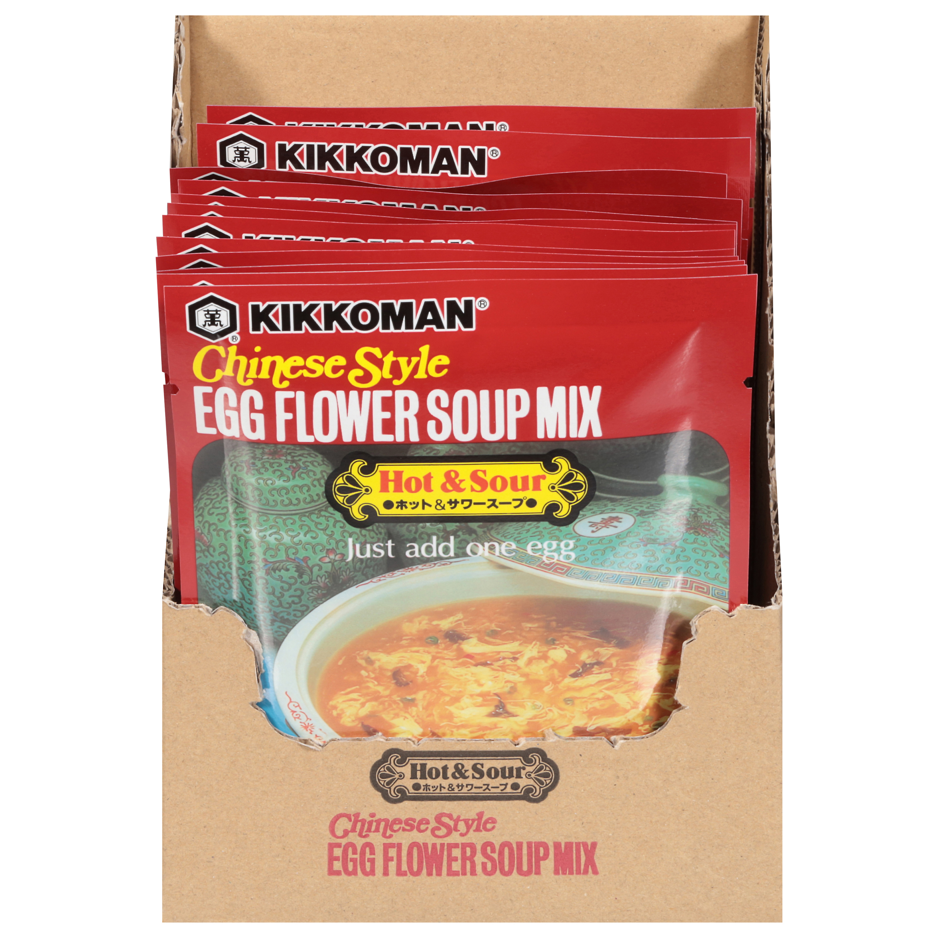 Kikkoman Chinese Style Hot & Sour Egg Flower Soup Mix