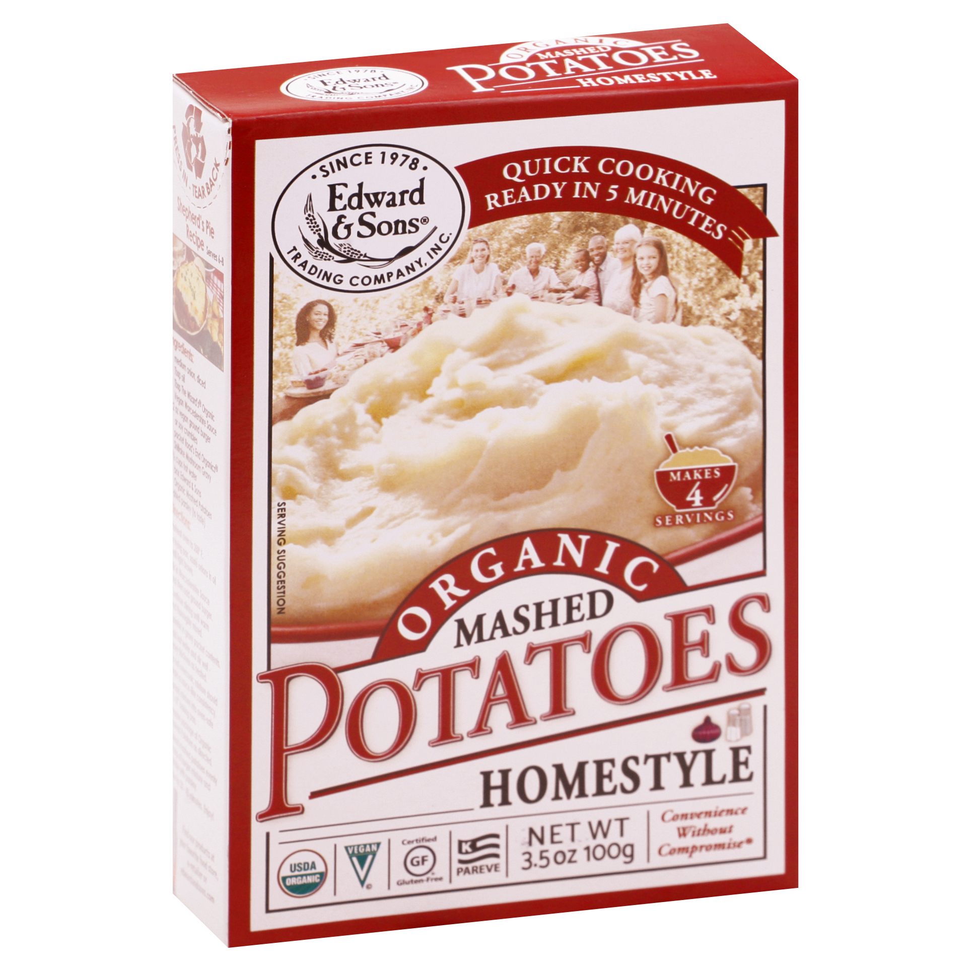 Edward & Sons Organic Homestyle Mashed Potatoes