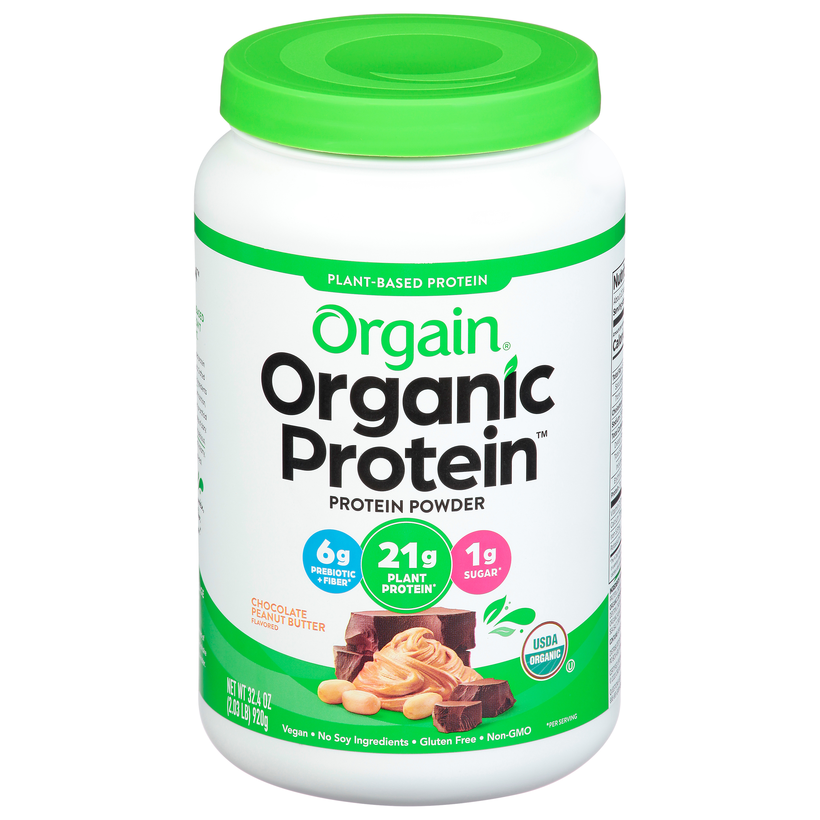 Orgain Organic Protein Chocolate Peanut Butter Flavored Protein Powder