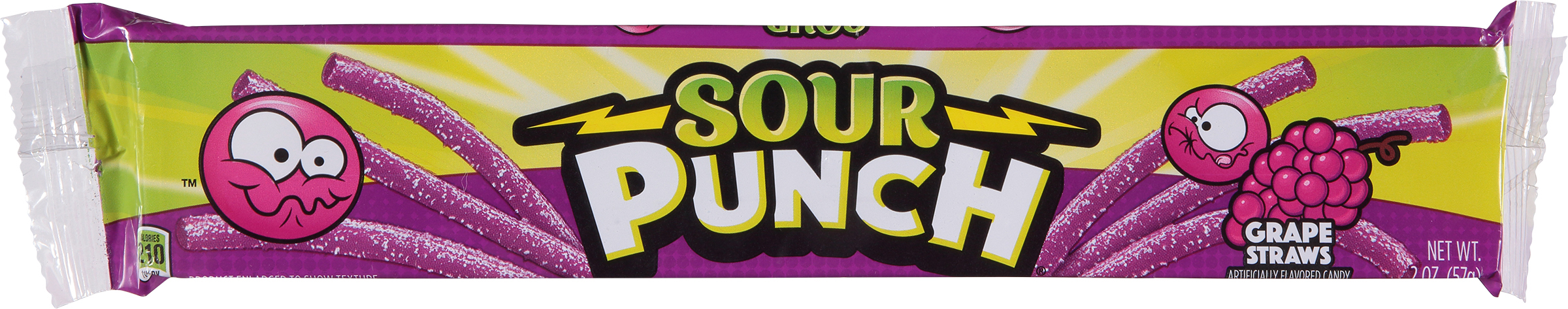American Licorice - Sour Punch Grape Straws 2oz