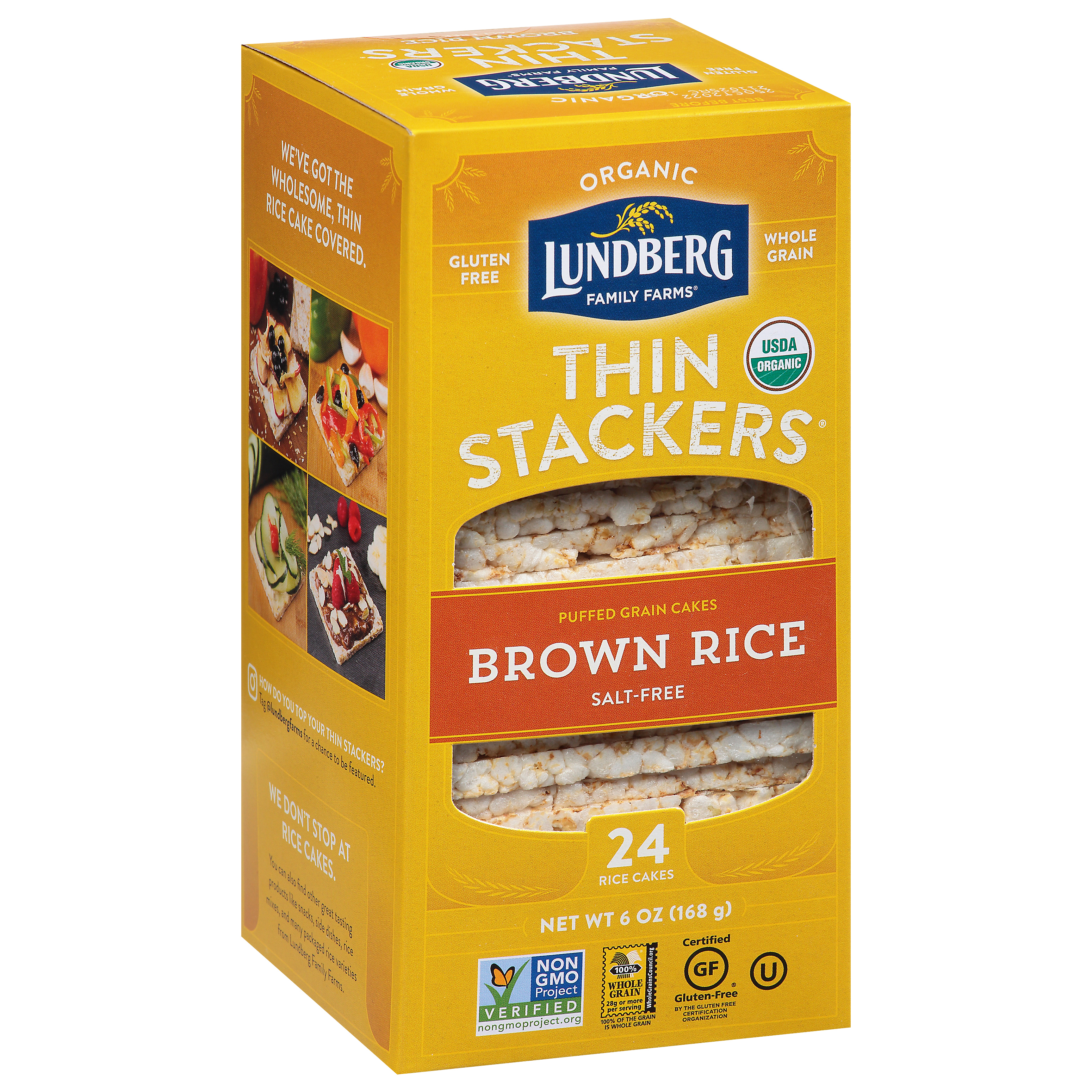 Lundberg Family Farms Thin Stackers Organic Brown Rice Cakes