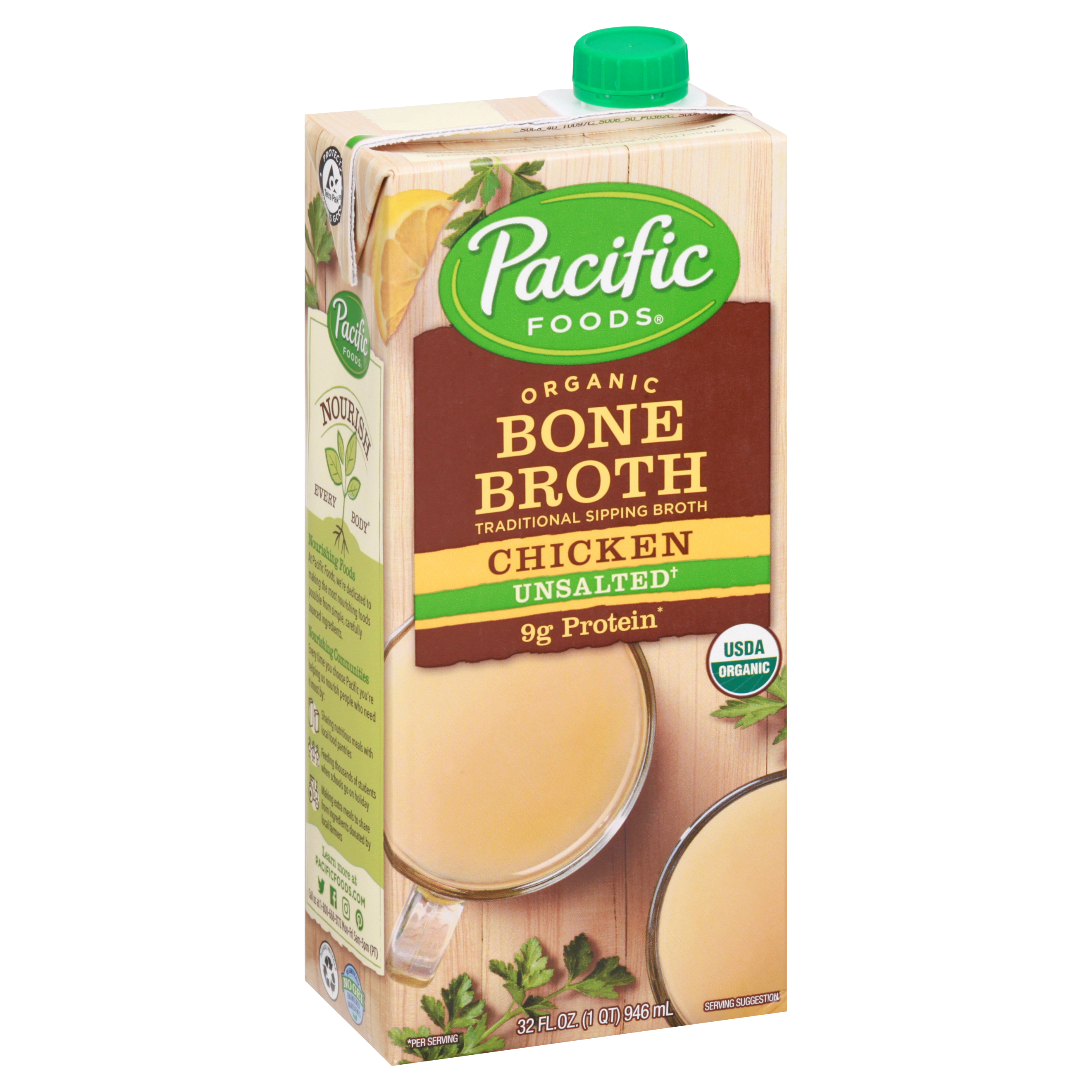 Pacific Foods Unsalted Organic Chicken Bone Broth