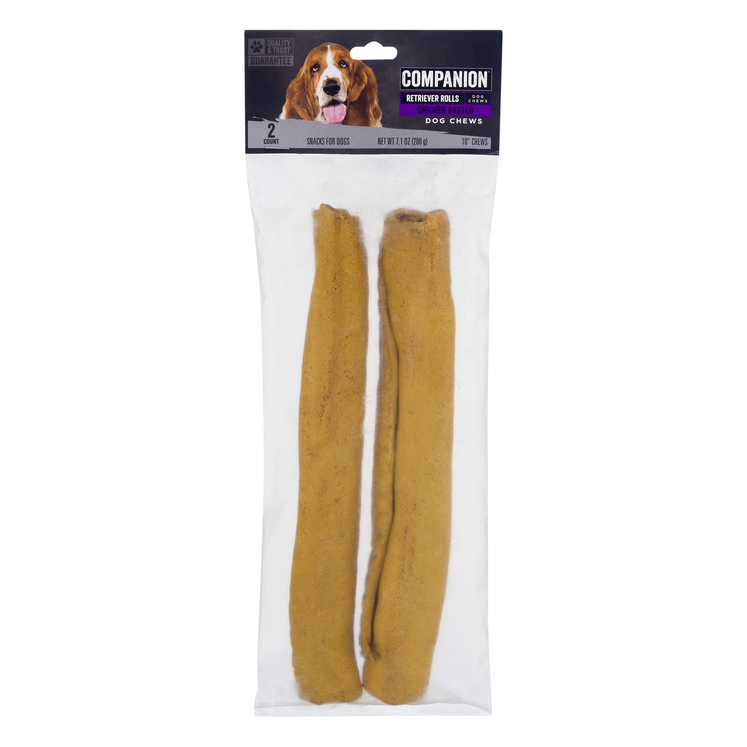 Companion Retriever Rolls Chicken Basted Dog Chews 2 ea Bag