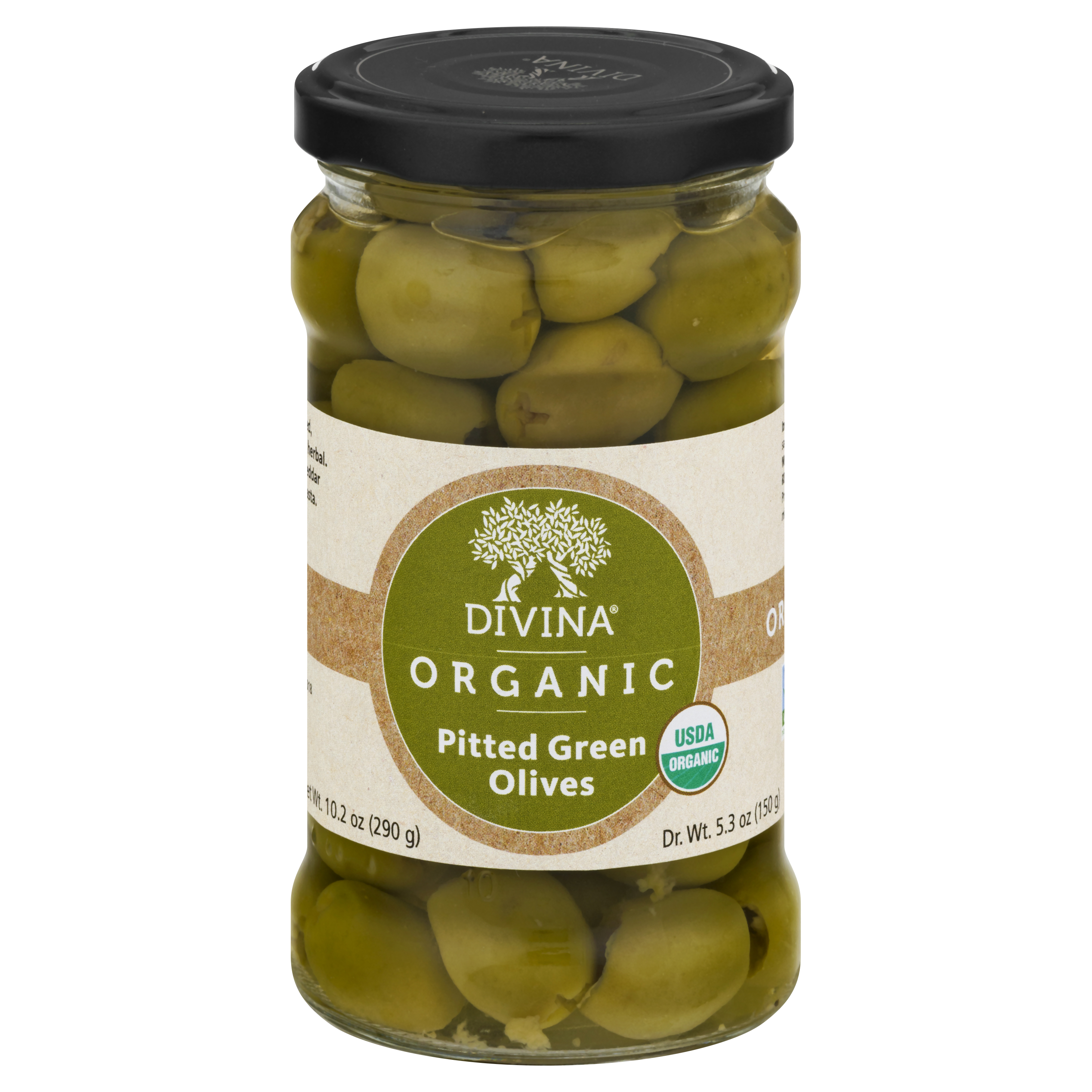 Divina Organic Pitted Green Olives