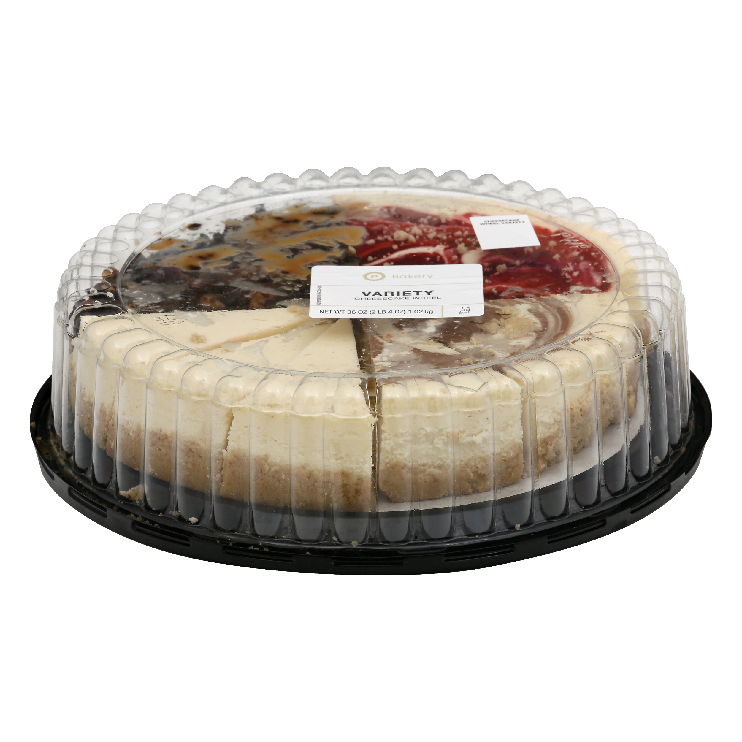 Publix Bakery Variety Cheescake Wheel 36 oz PLASTIC CONTAINER