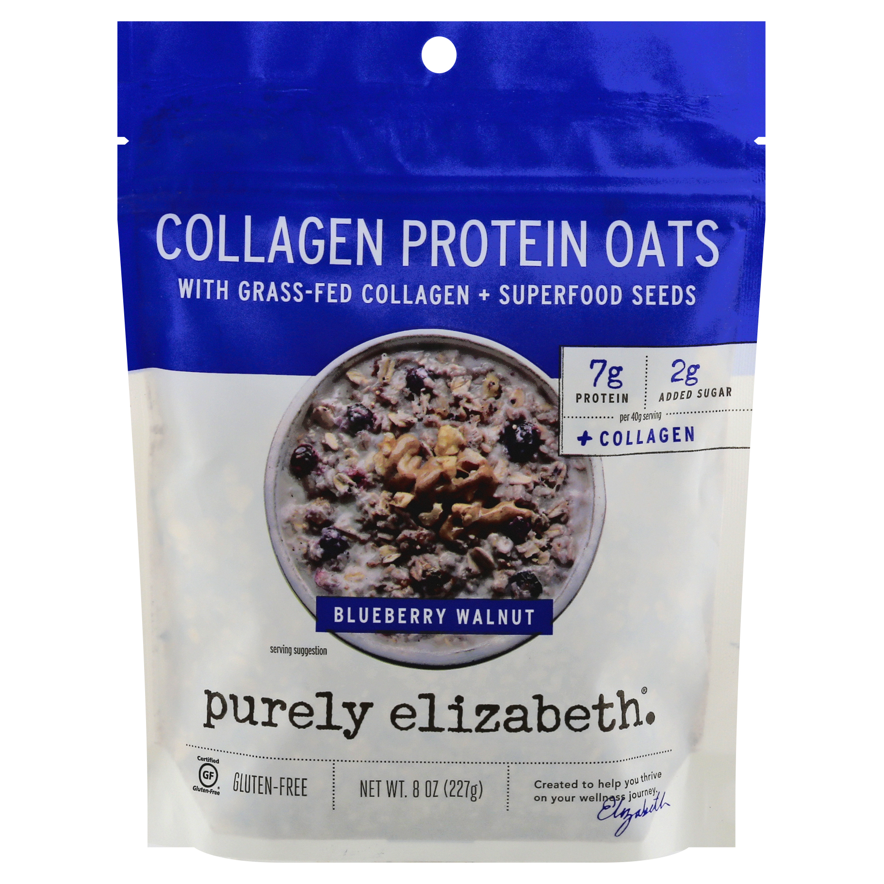 Purely Elizabeth Blueberry Walnut Collagen Protein Oats