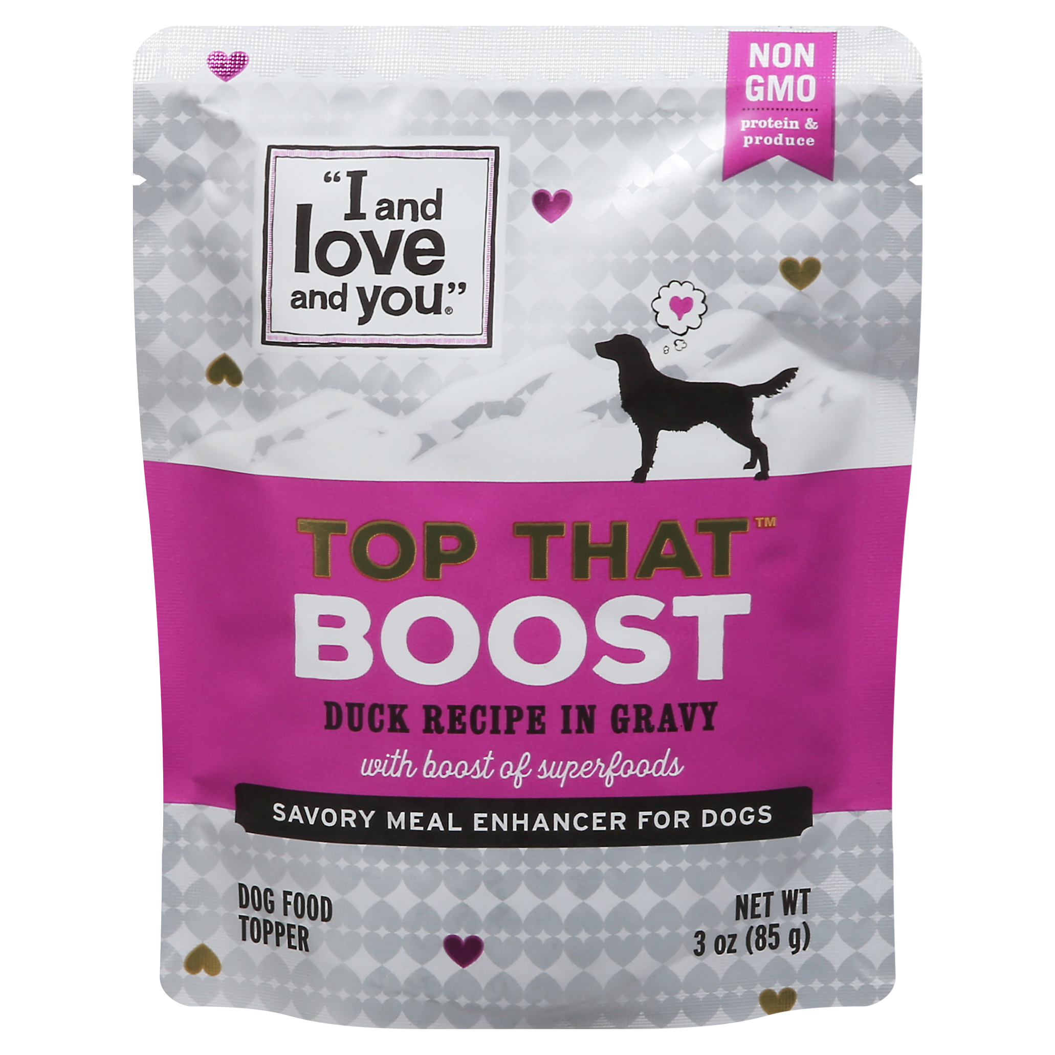 I and Love and You Top That Boost Duck Recipe in Gravy Dog Food Topper