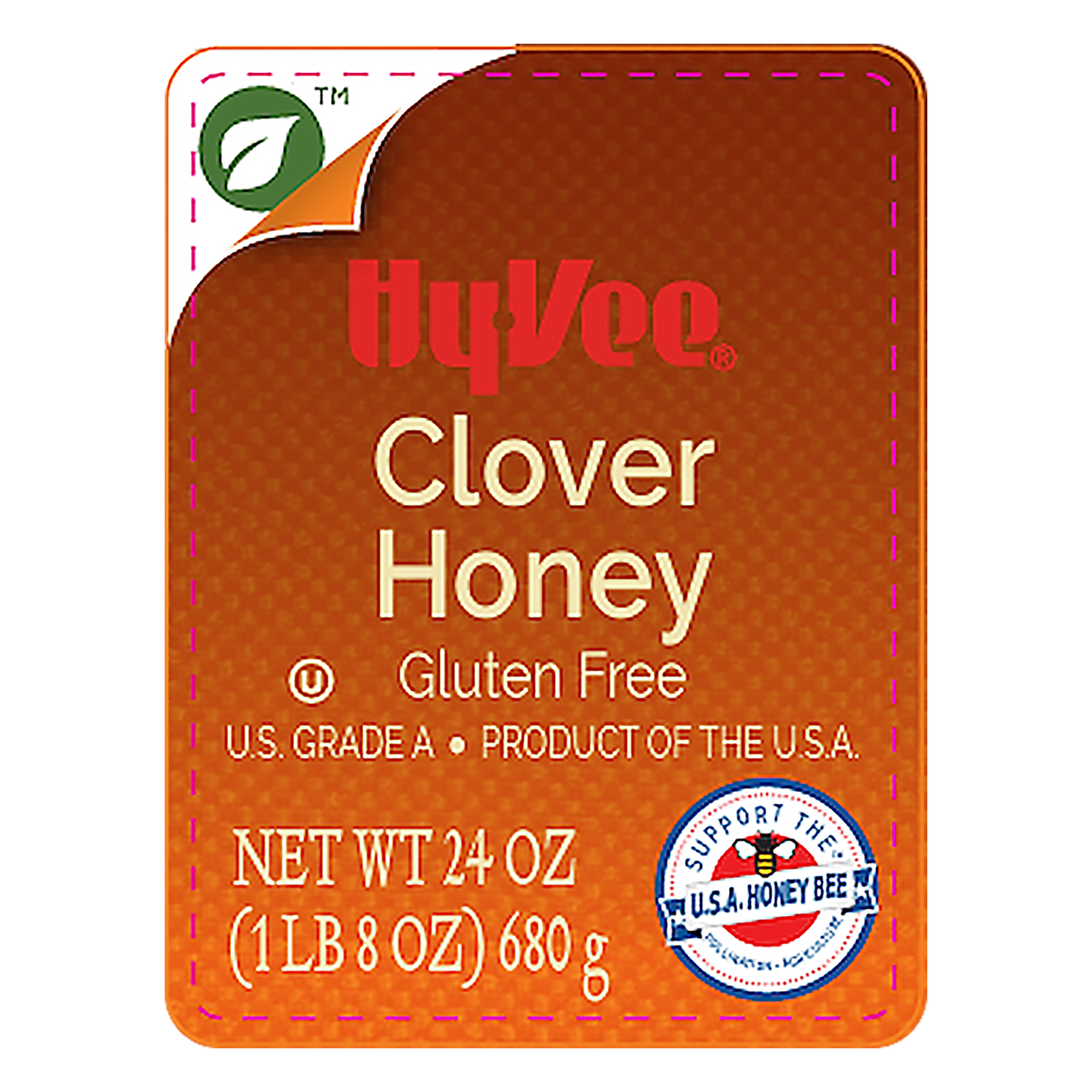 HyVee Gluten Free Clover Honey 24 oz BOTTLE