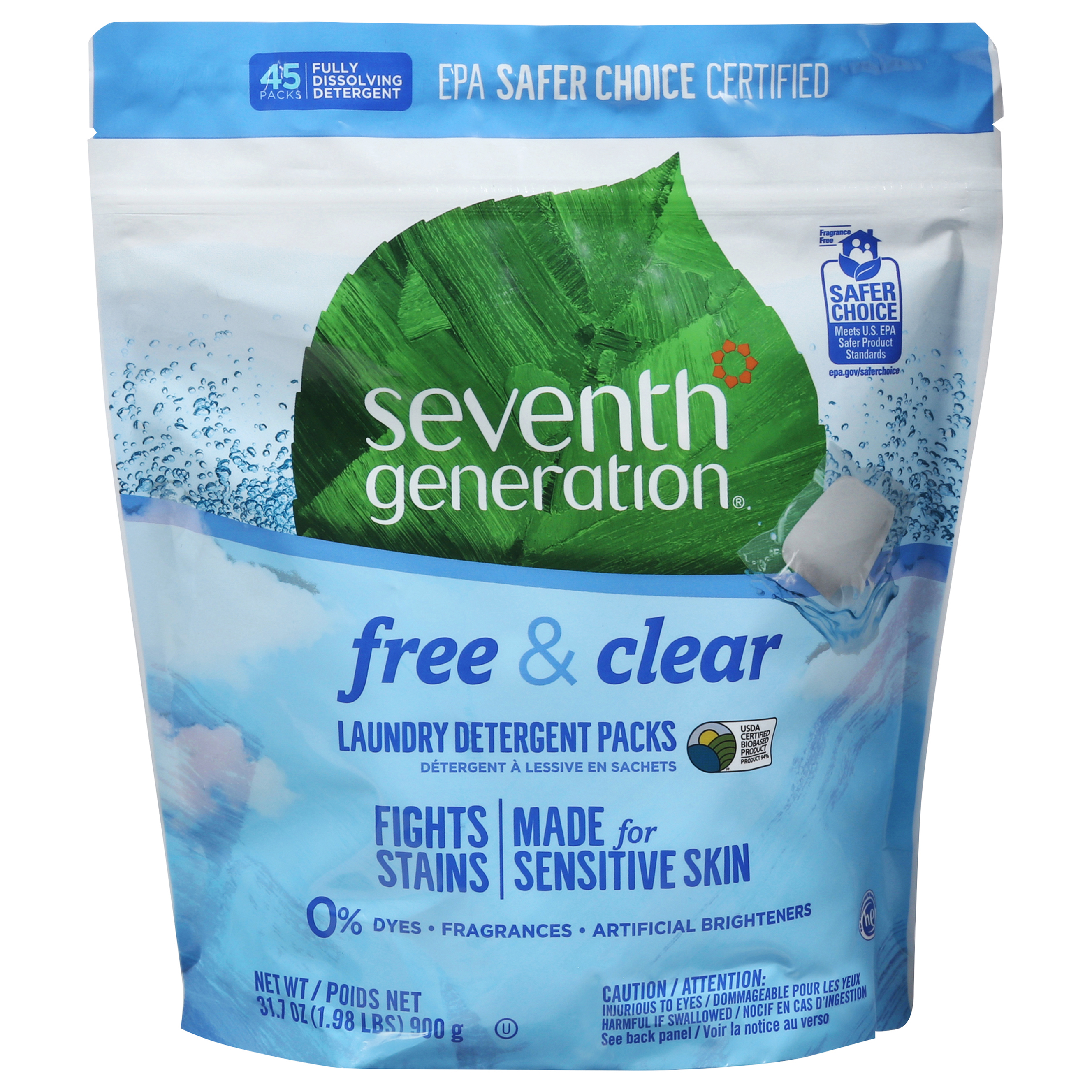 Seventh Generation Free & Clear Laundry Detergent Packs