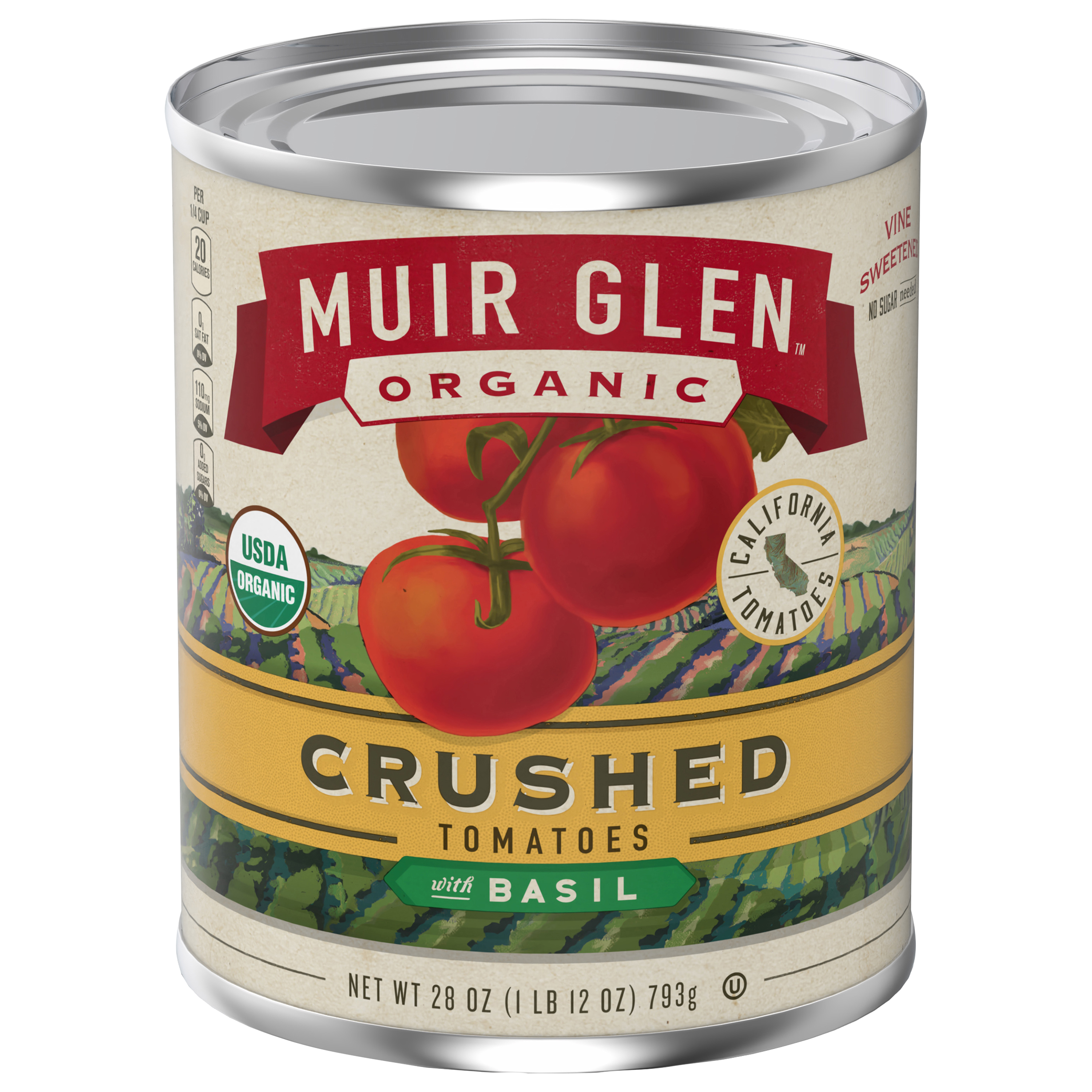 Muir Glen Organic Crushed Tomatoes With Basil,