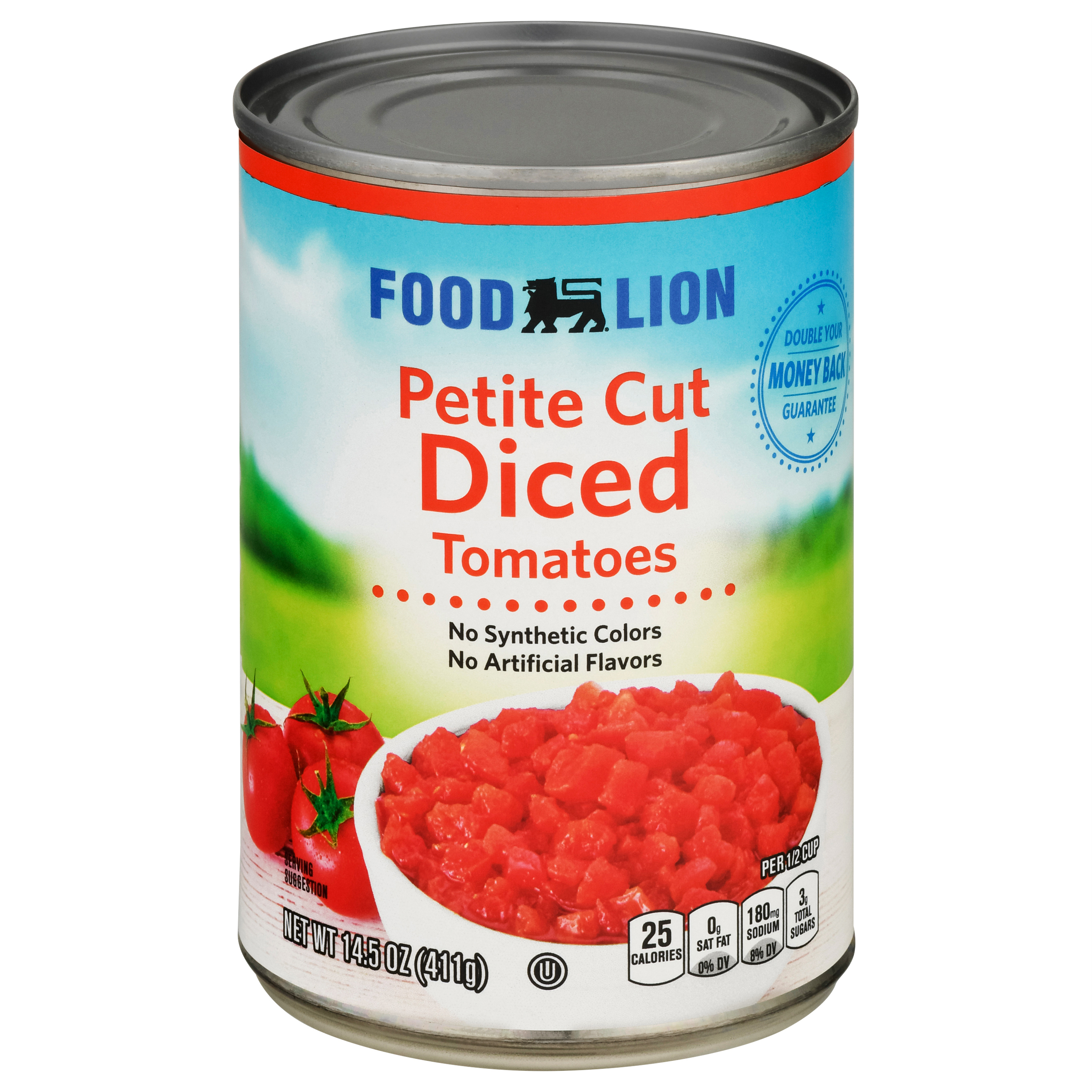 Food Lion Diced Petite Cut Tomatoes 14.5 oz