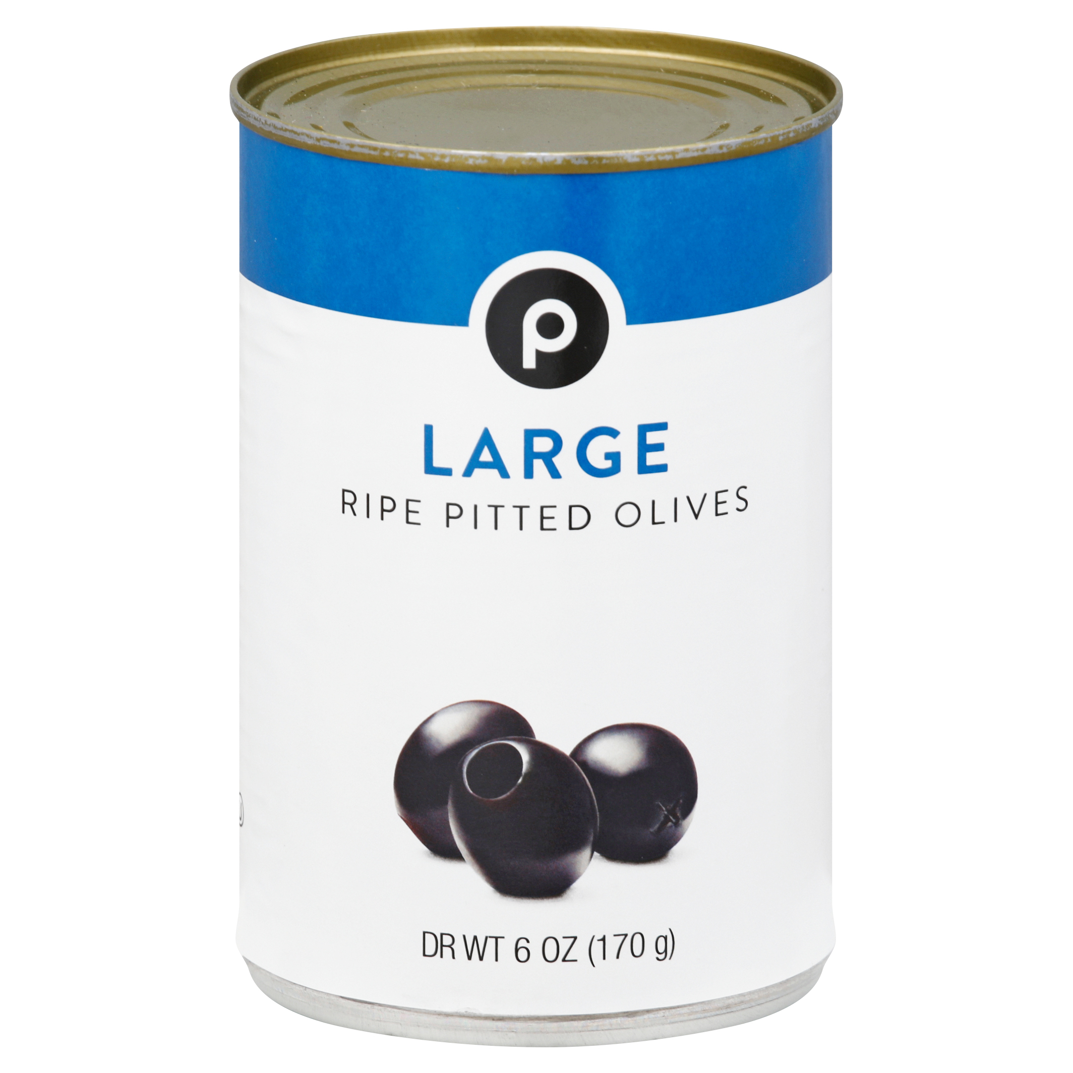 Publix Large Pitted Ripe Olives 6.0 oz JAR