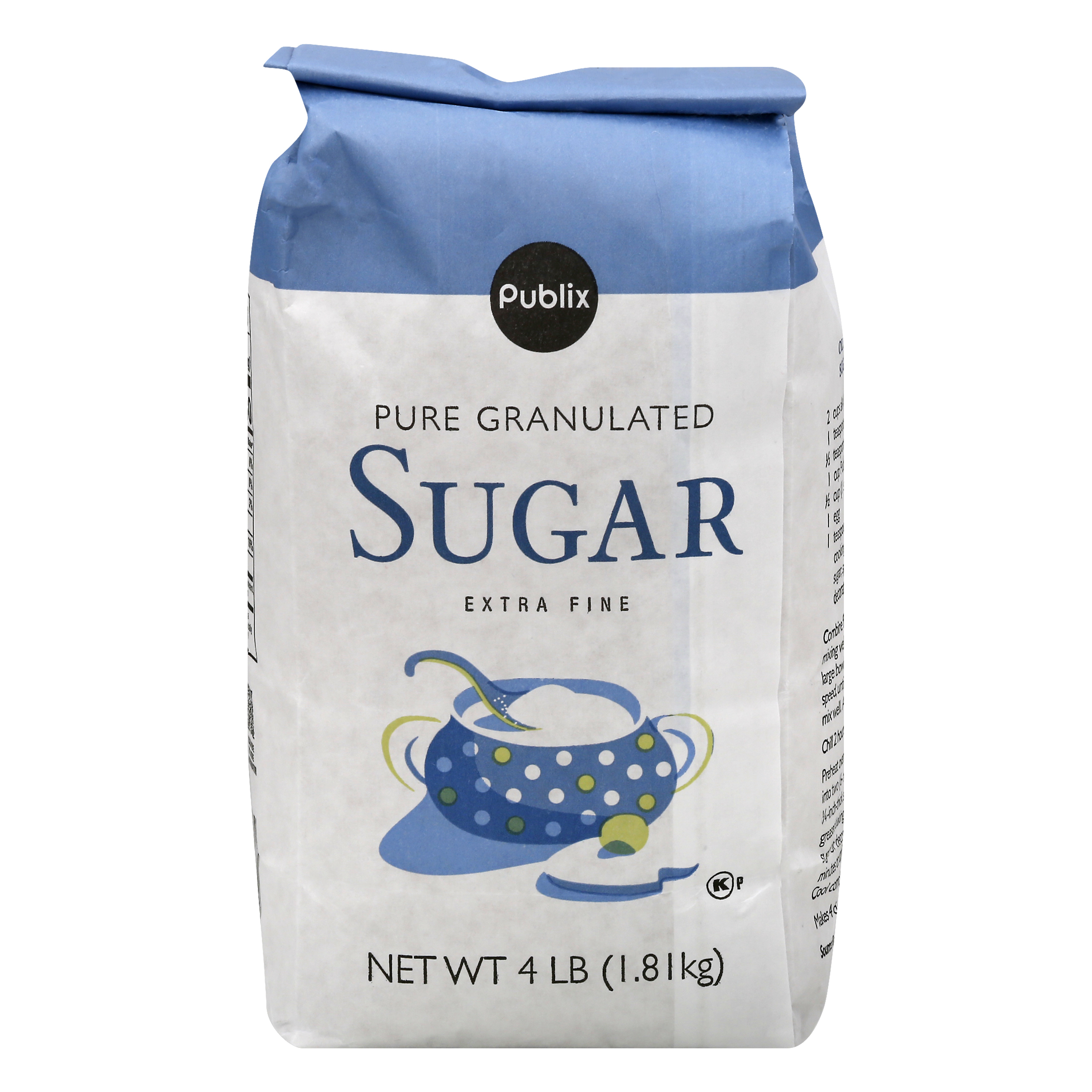 Publix Pure Granulated Extra Fine Sugar 4 lb BAG