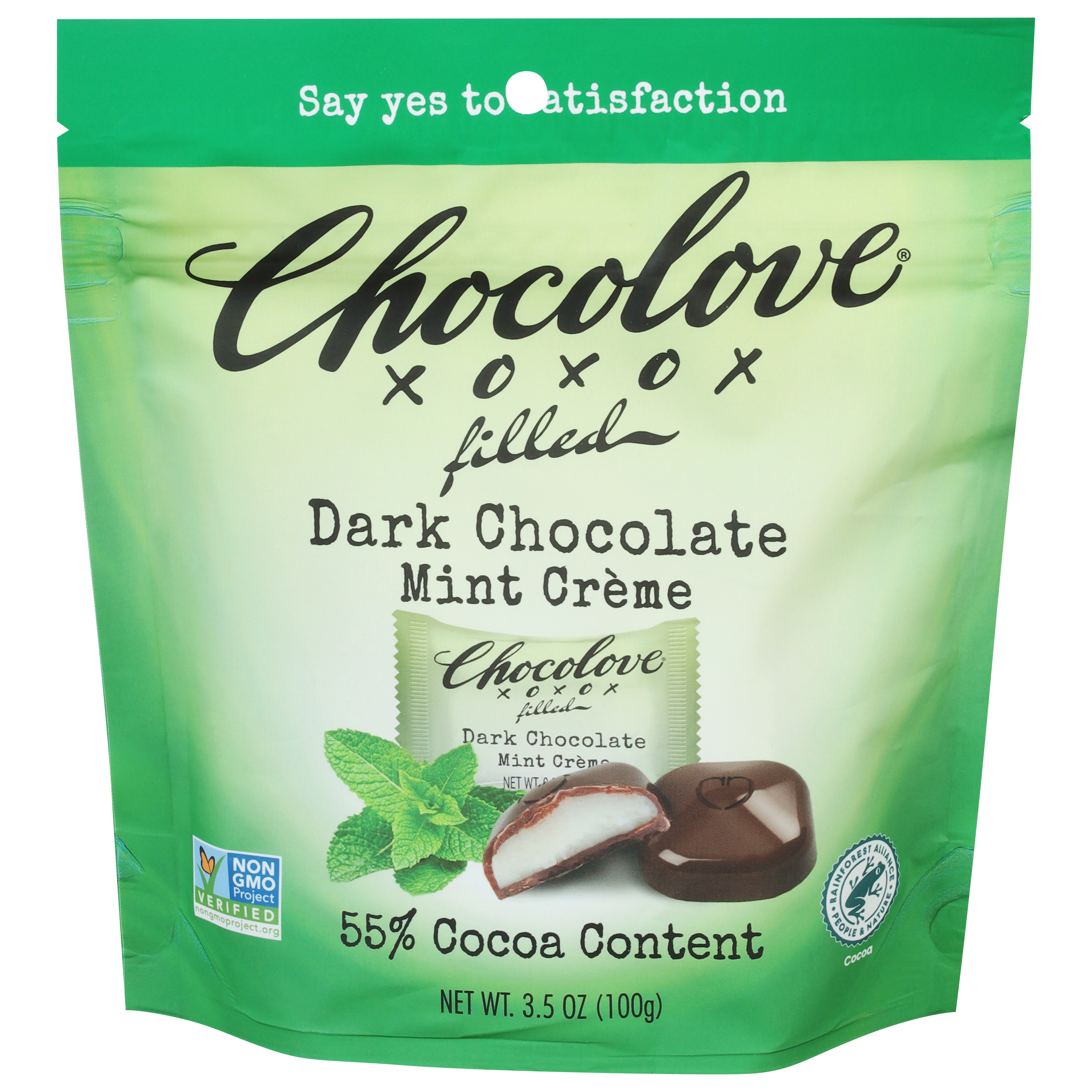 Chocolove 55% Cocoa Mint Creme Dark Chocolate