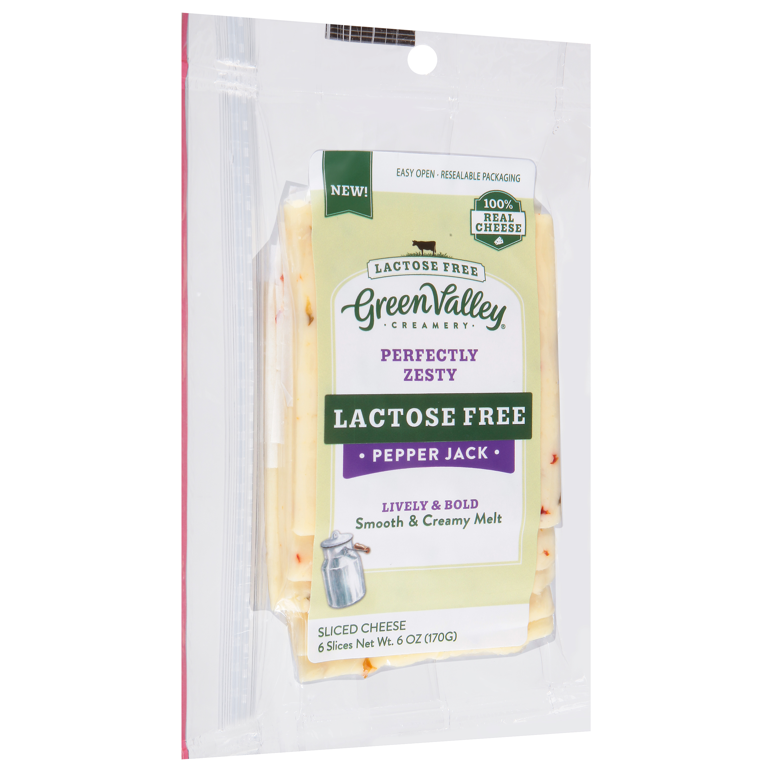 Green Valley Creamery Lactose Free Pepper Jack Sliced Cheese 6 Slices