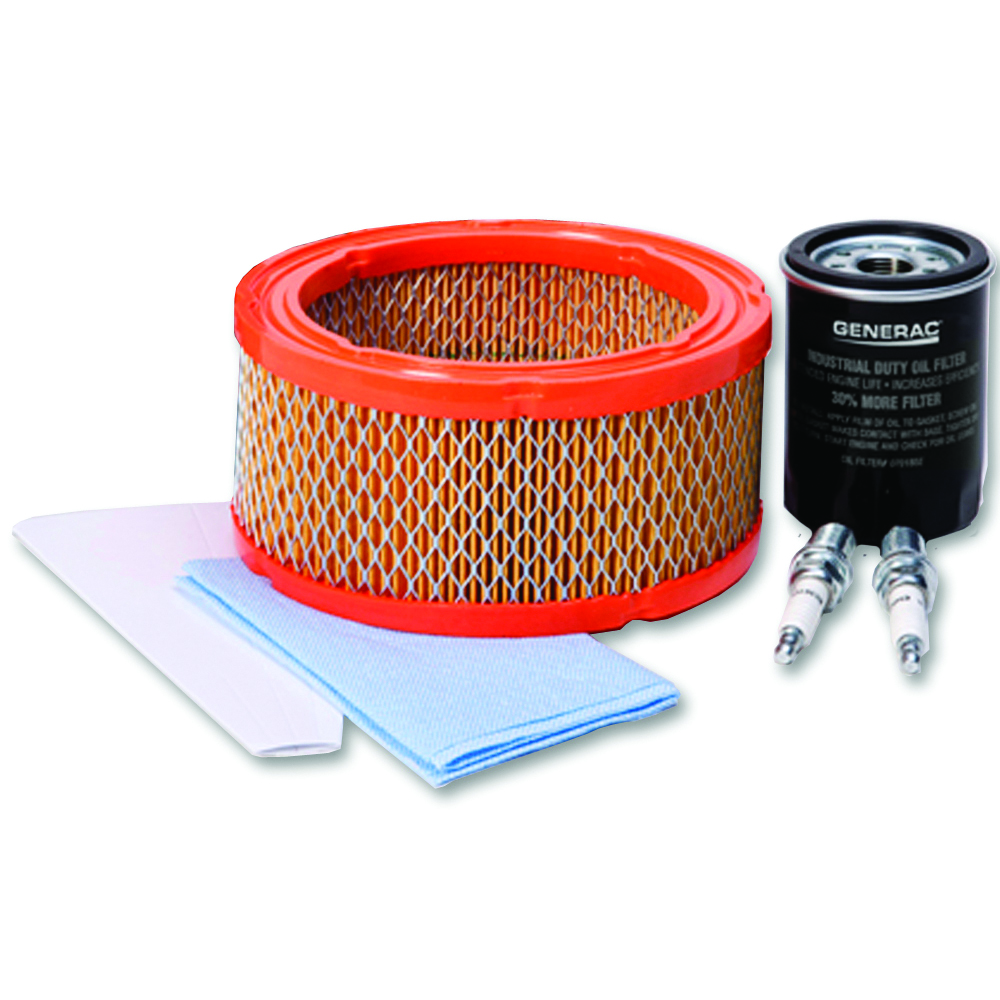 A scheduled maintenance program ensures the generator system is always in top operating condition and warranty requirements are being met. Generac's scheduled maintenance kits provide all the hardware necessary to perform complete routine maintenance on a Generac automatic standby generator. Oil mus