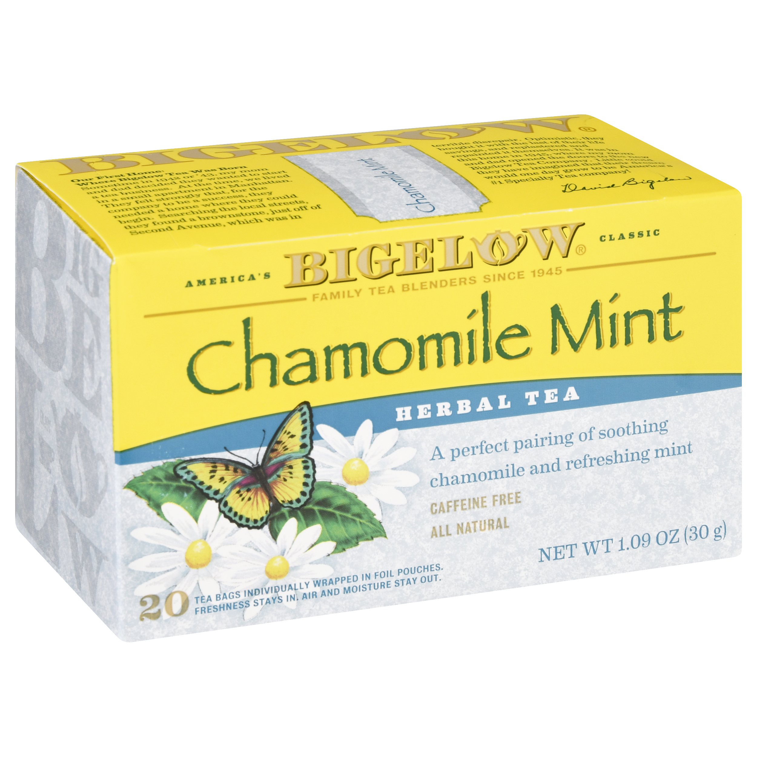 Bigelow Bags Caffeine Free Chamomile Mint Herbal Tea