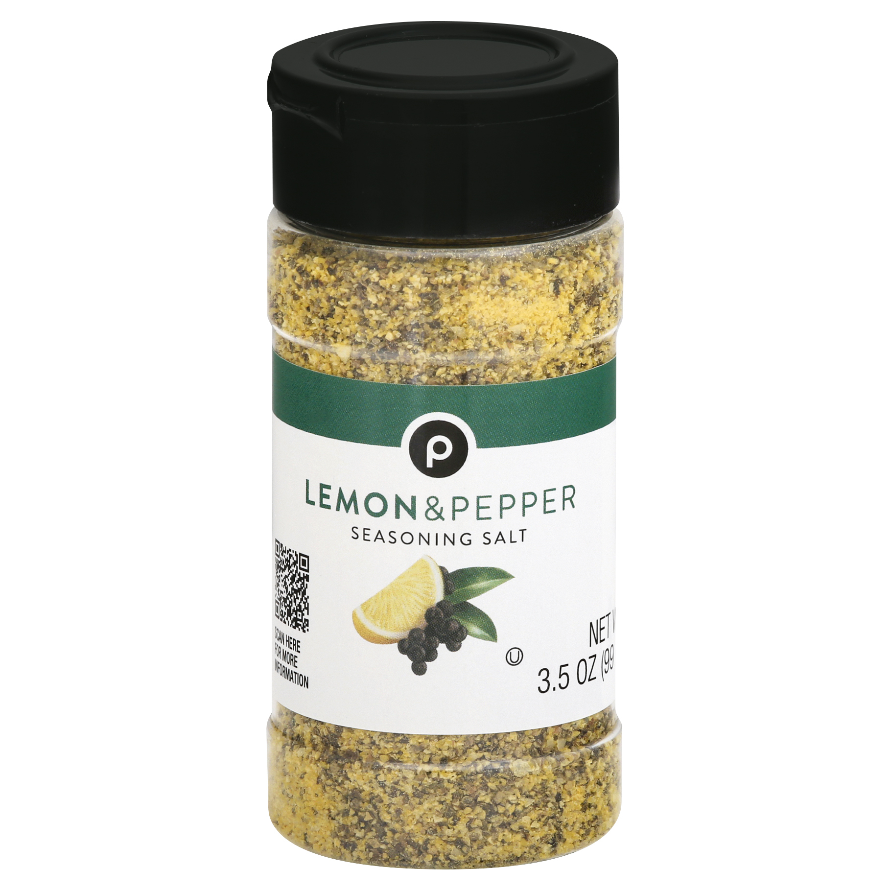 Publix Lemon & Pepper Seasoning Salt 3.5 oz JAR
