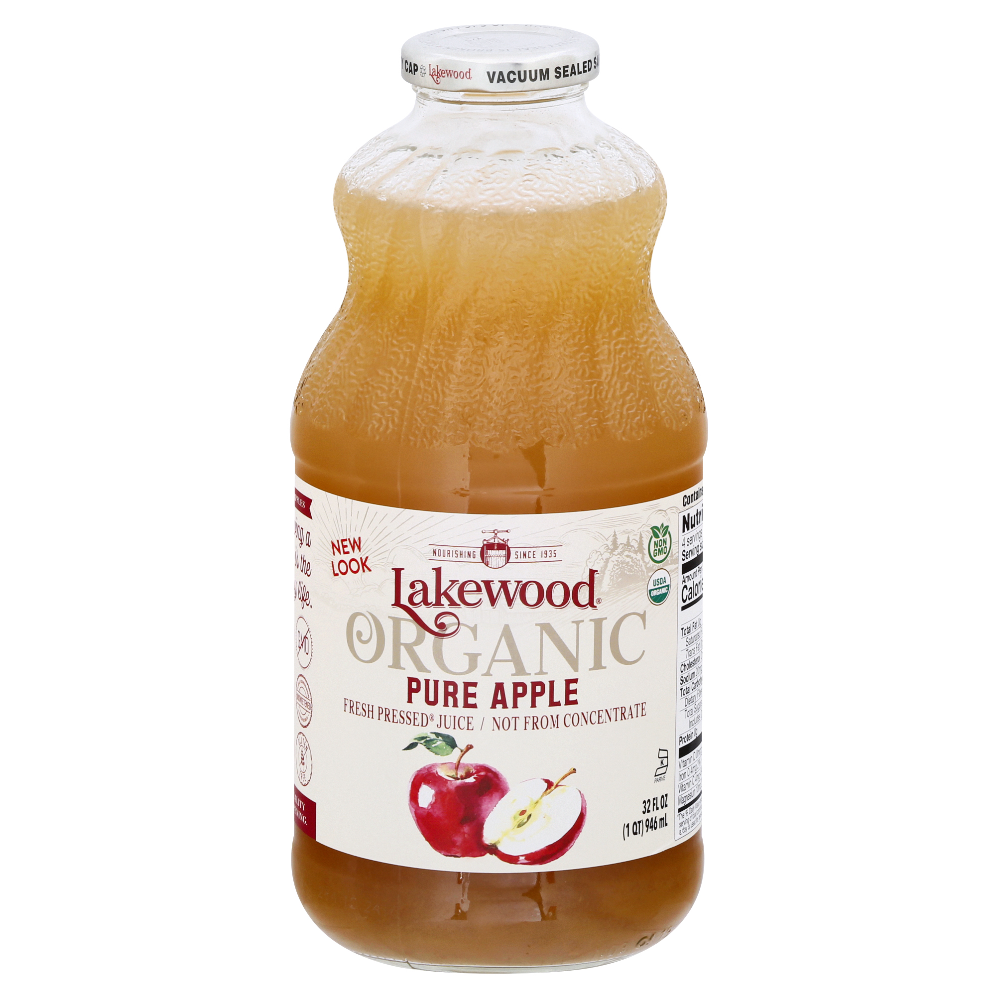 Lakewood Organic Fresh Pressed Pure Apple Juice
