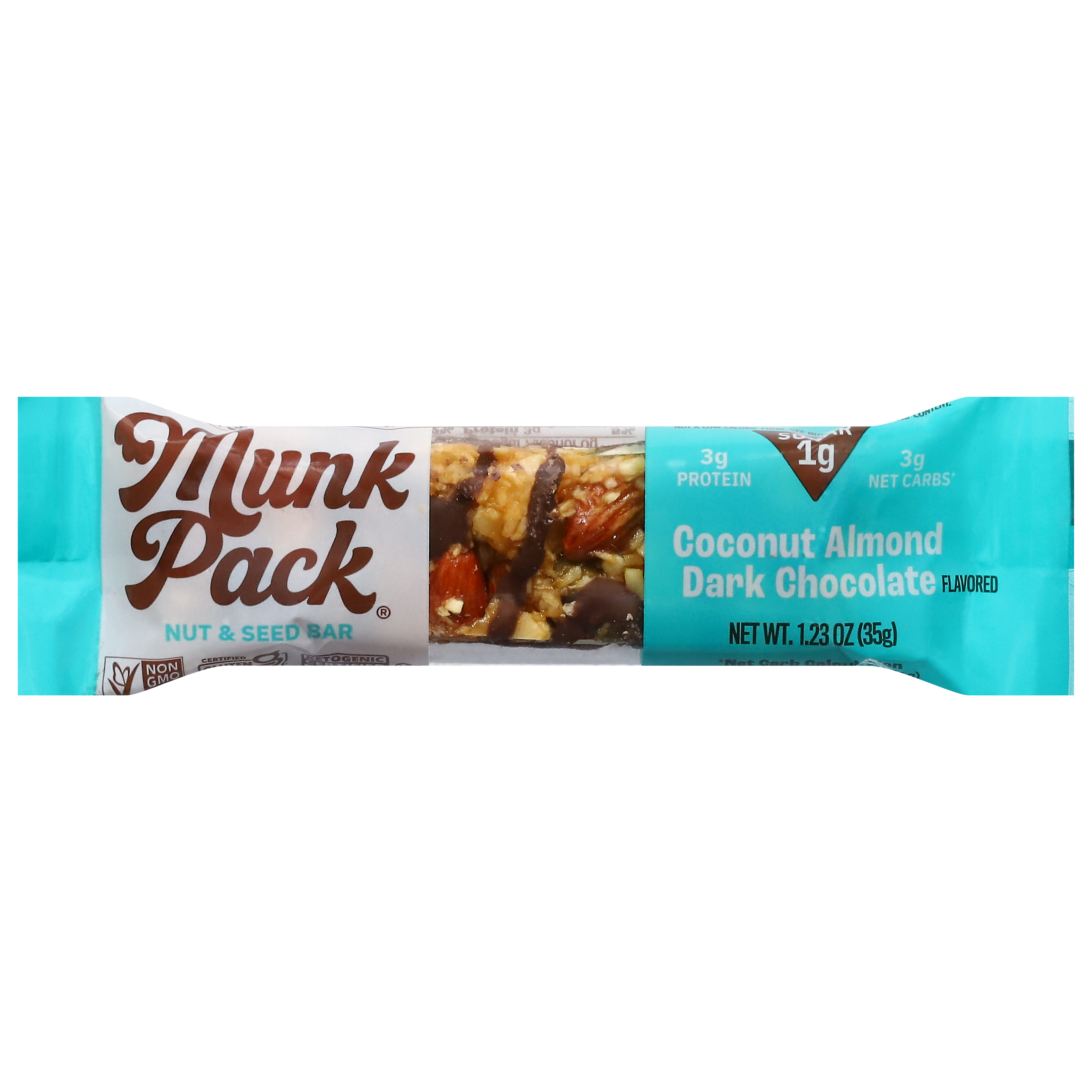 Munk Pack Coconut Almond Dark Chocolate Flavored Nut & Seed Bar
