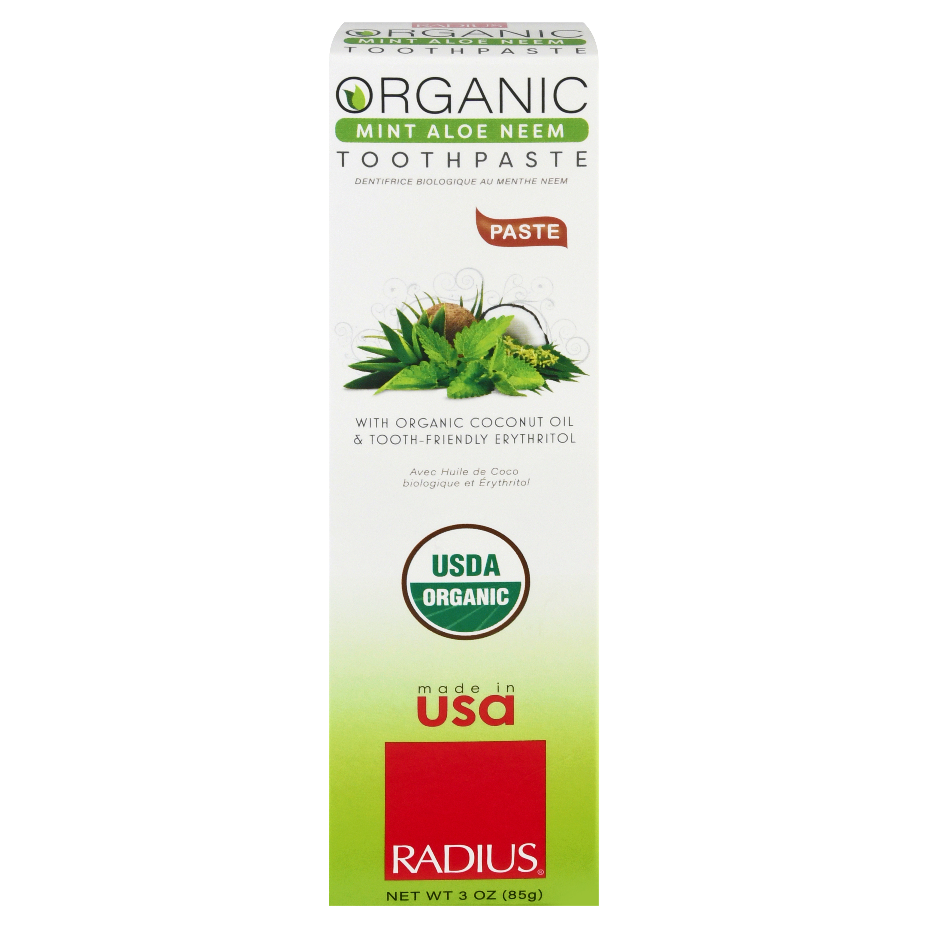 Radius Organic Mint Aloe Neem Toothpaste
