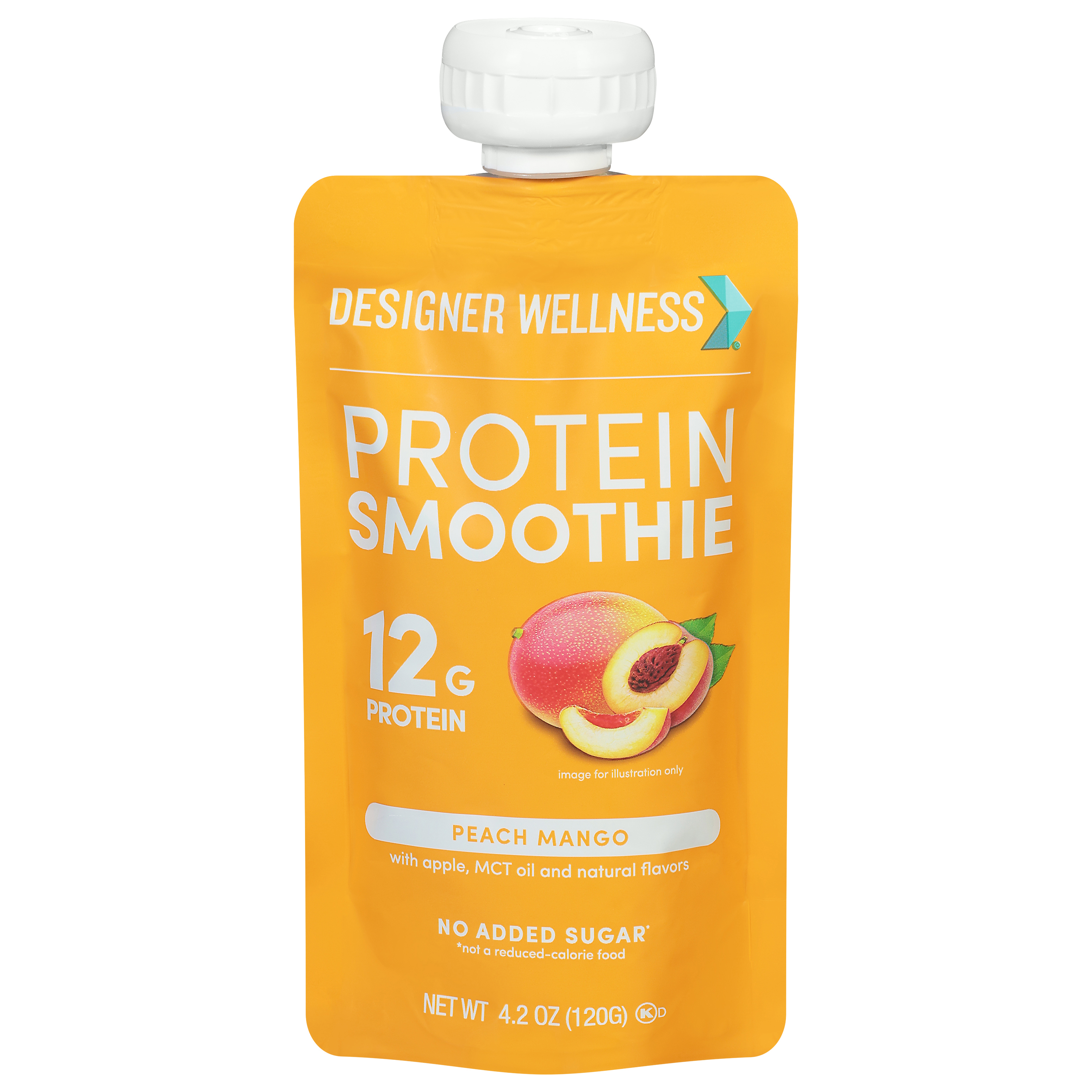 Designer Wellness Peach Mango Protein Smoothie