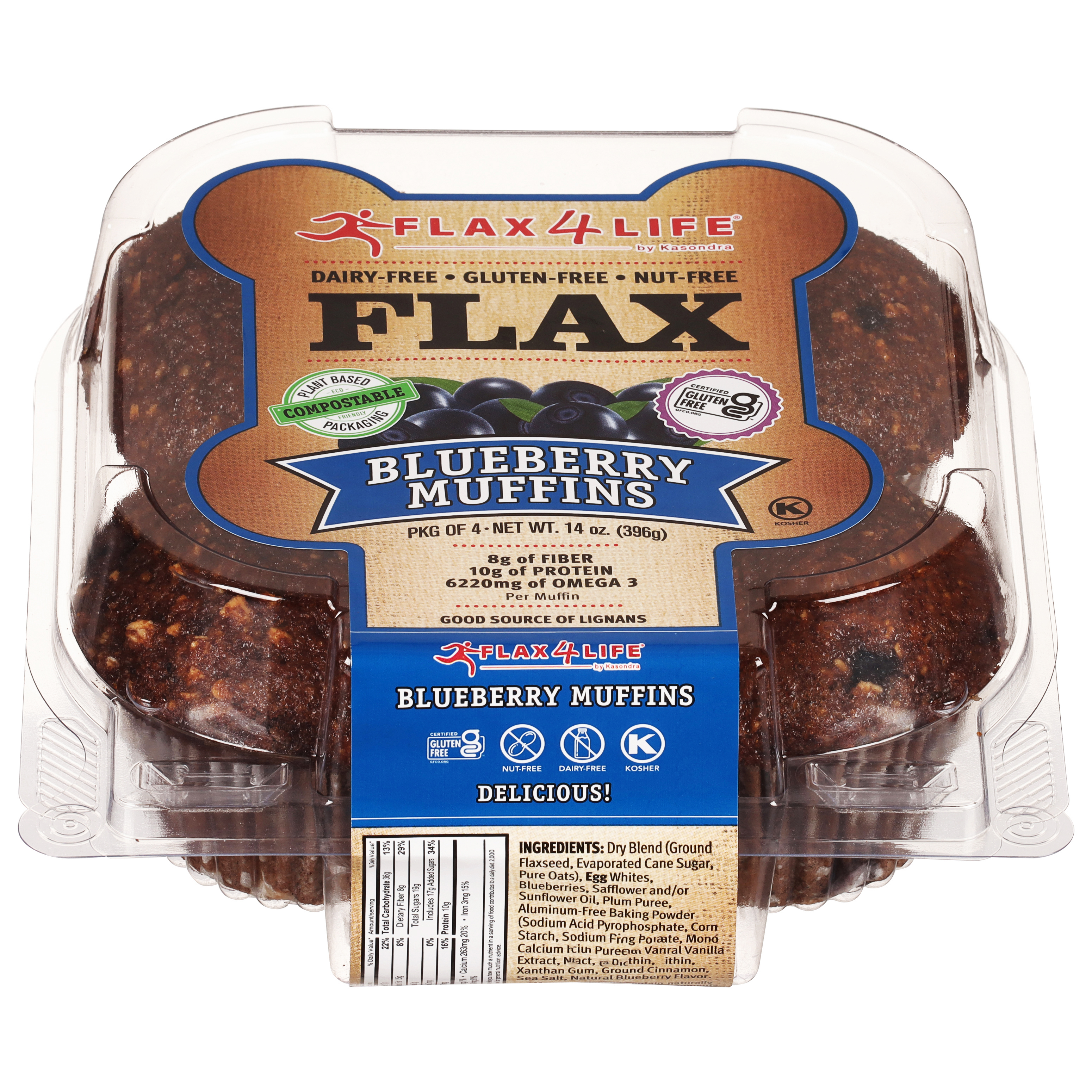 Flax4Life Flax Blueberry Muffins