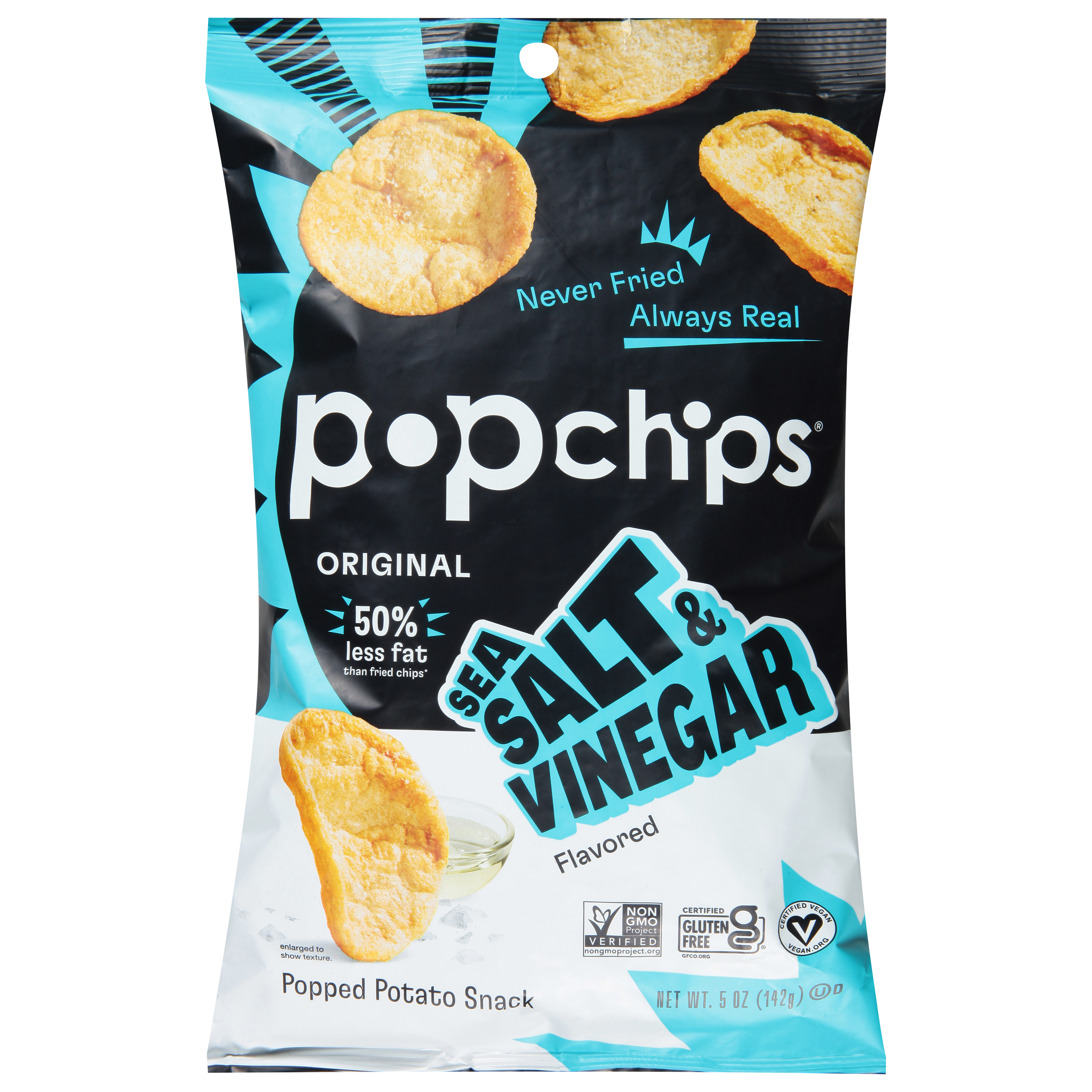 Popchips Original Sea Salt & Vinegar Popped Potato Snack