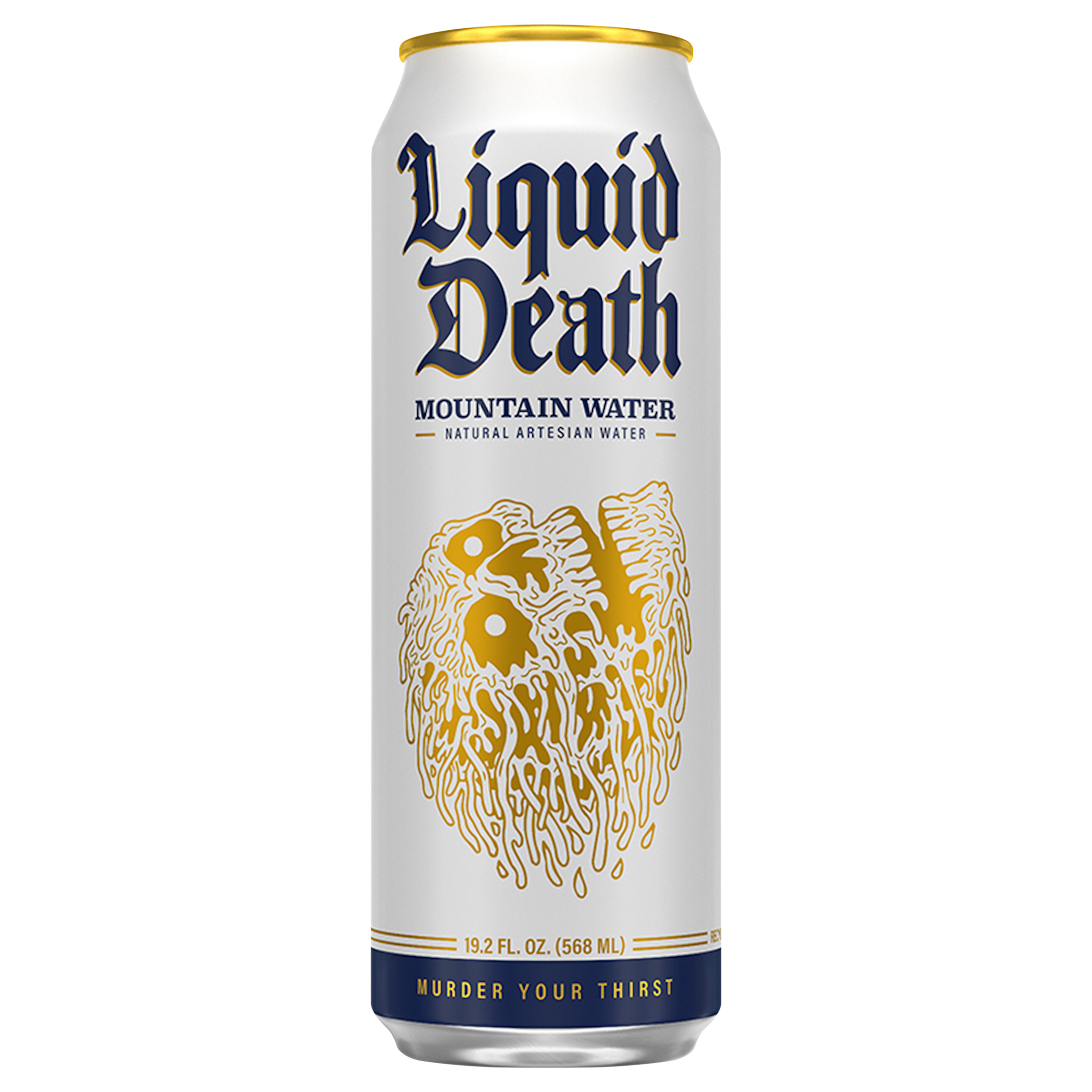 Liquid Death Mountain Water, 19.2 oz King Size Can