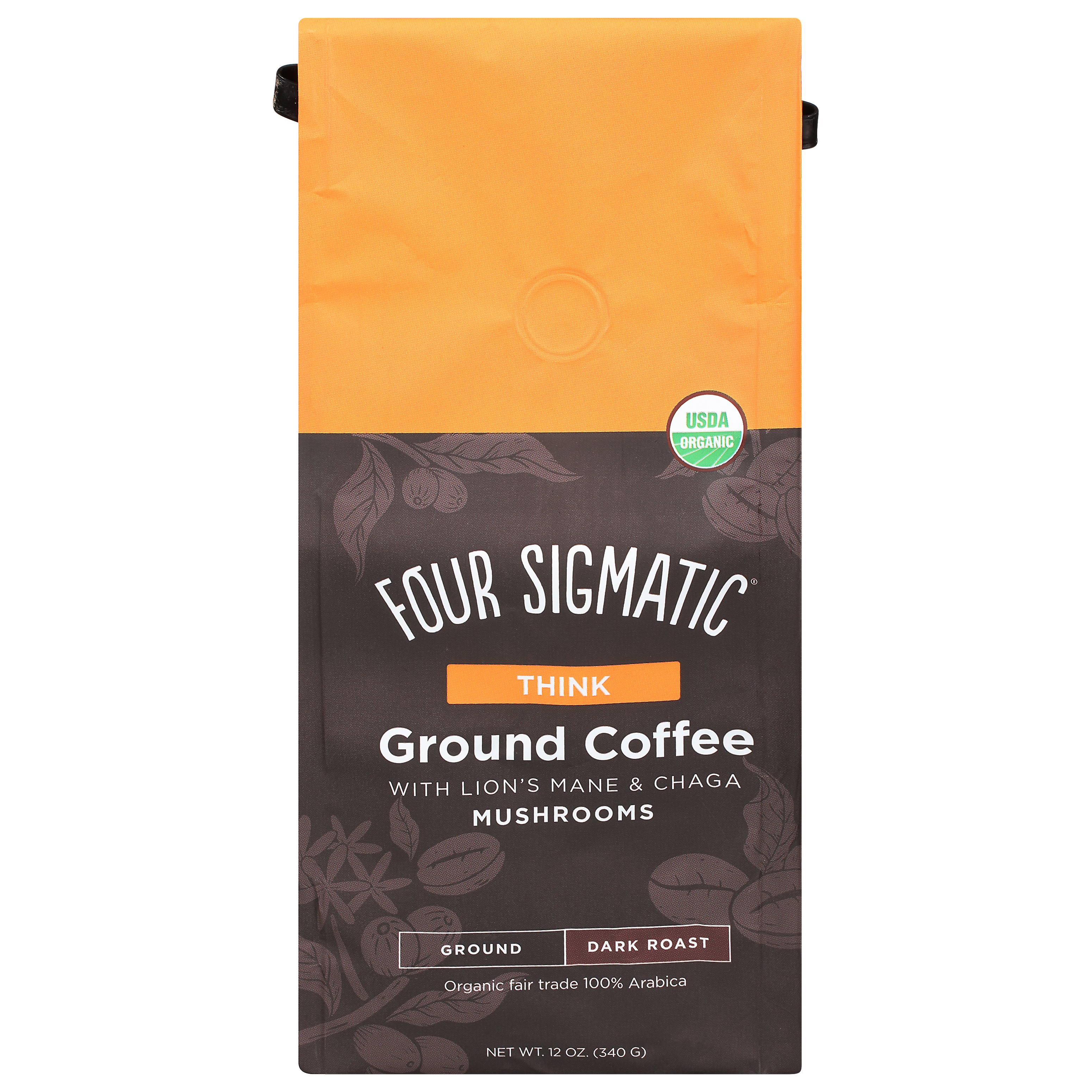Four Sigmatic Think Dark Roast Ground Coffee with Lion's Mane and Chaga Mushrooms