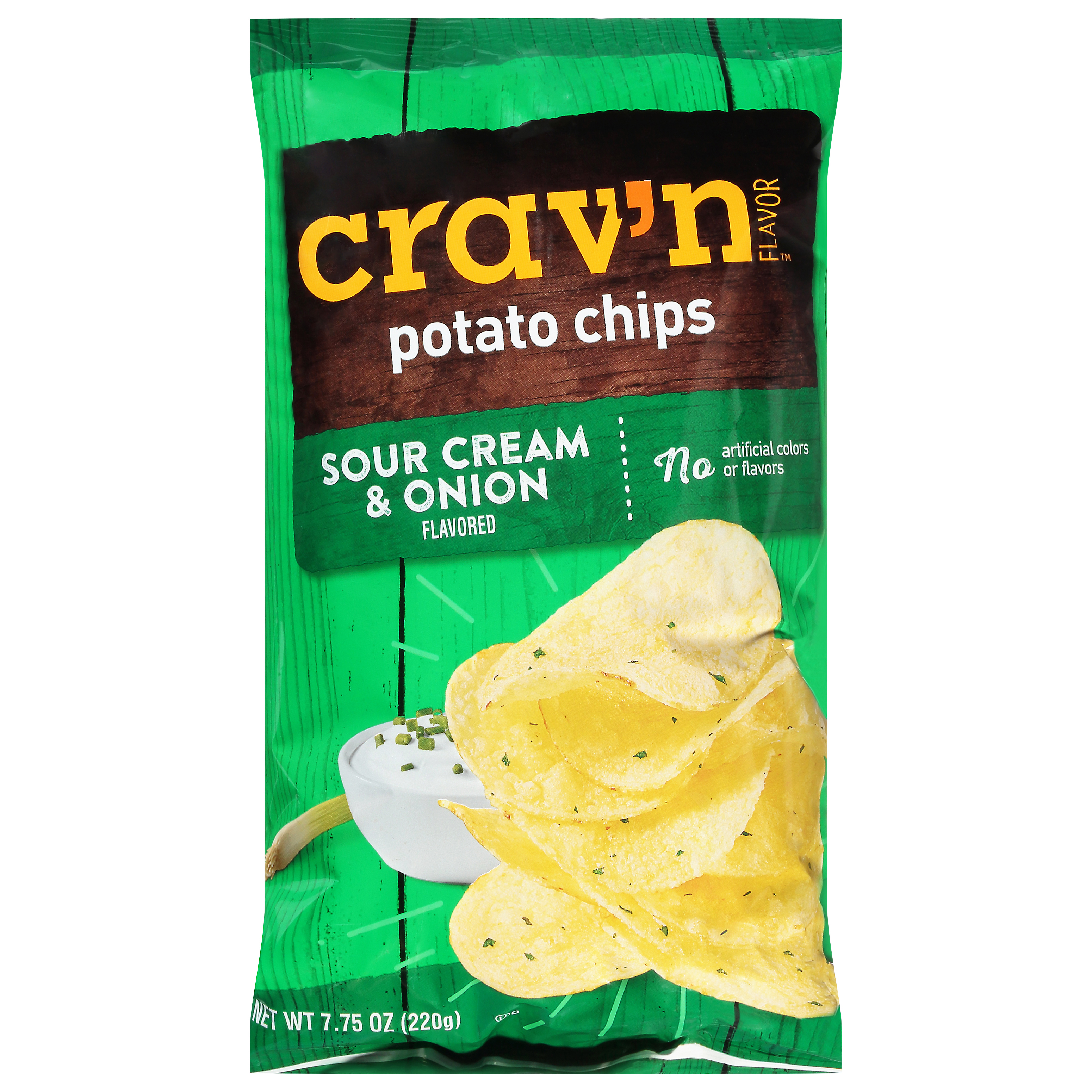 Crav'n Flavor Sour Cream & Onion Flavored Potato Chips 7.75 oz