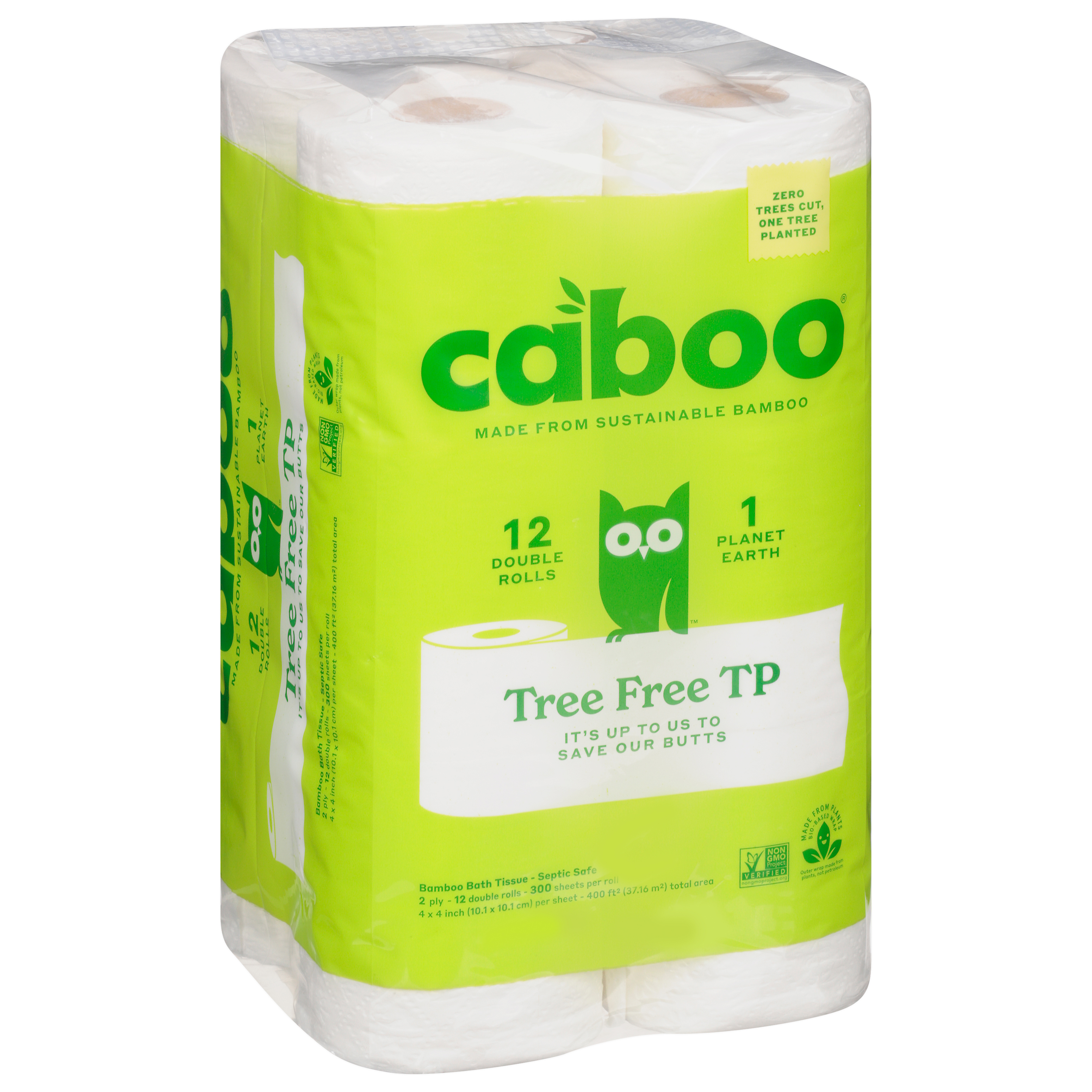 Caboo 2-Ply Double Rolls Bamboo Bath Tissue