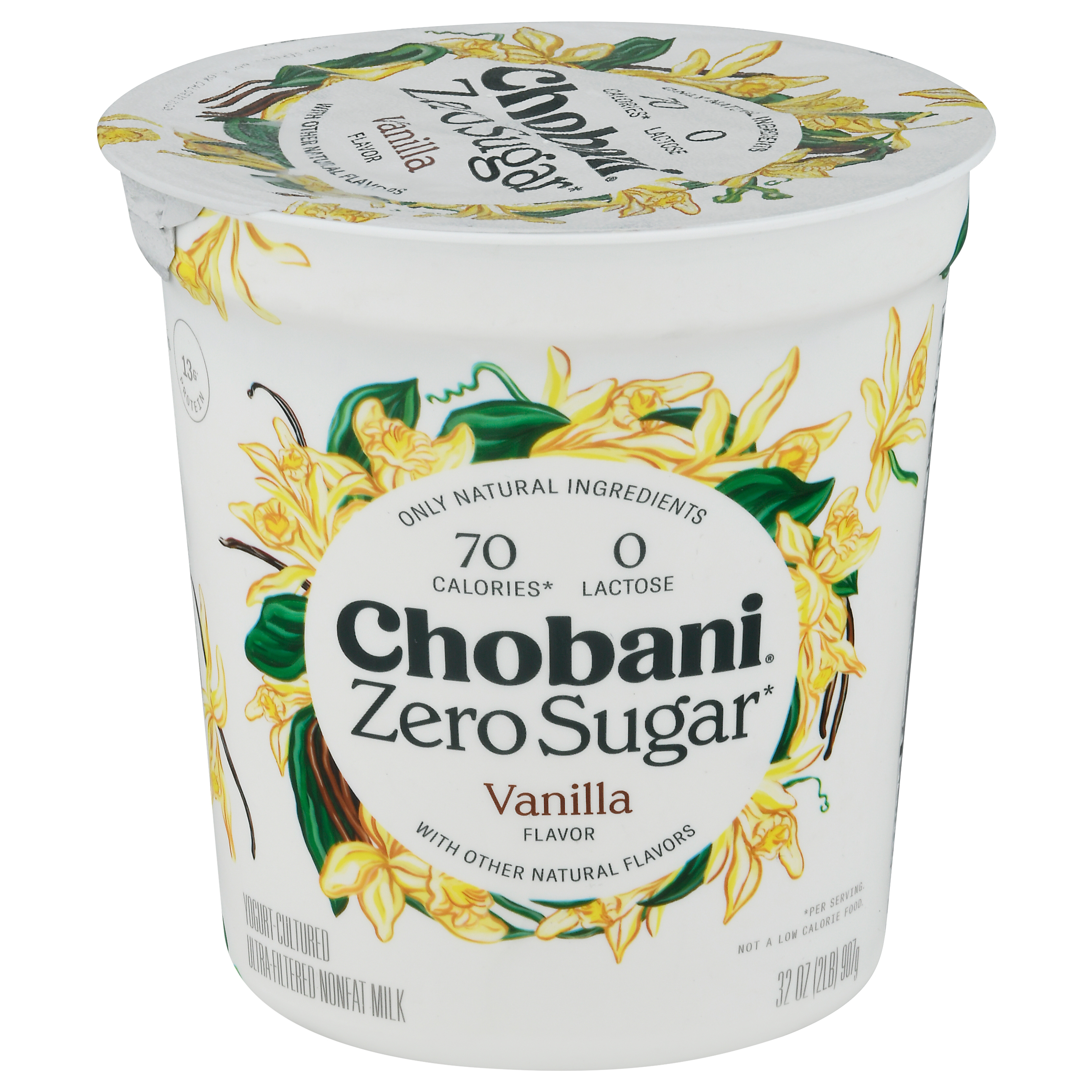 Chobani Zero Sugar Vanilla Flavor Yogurt