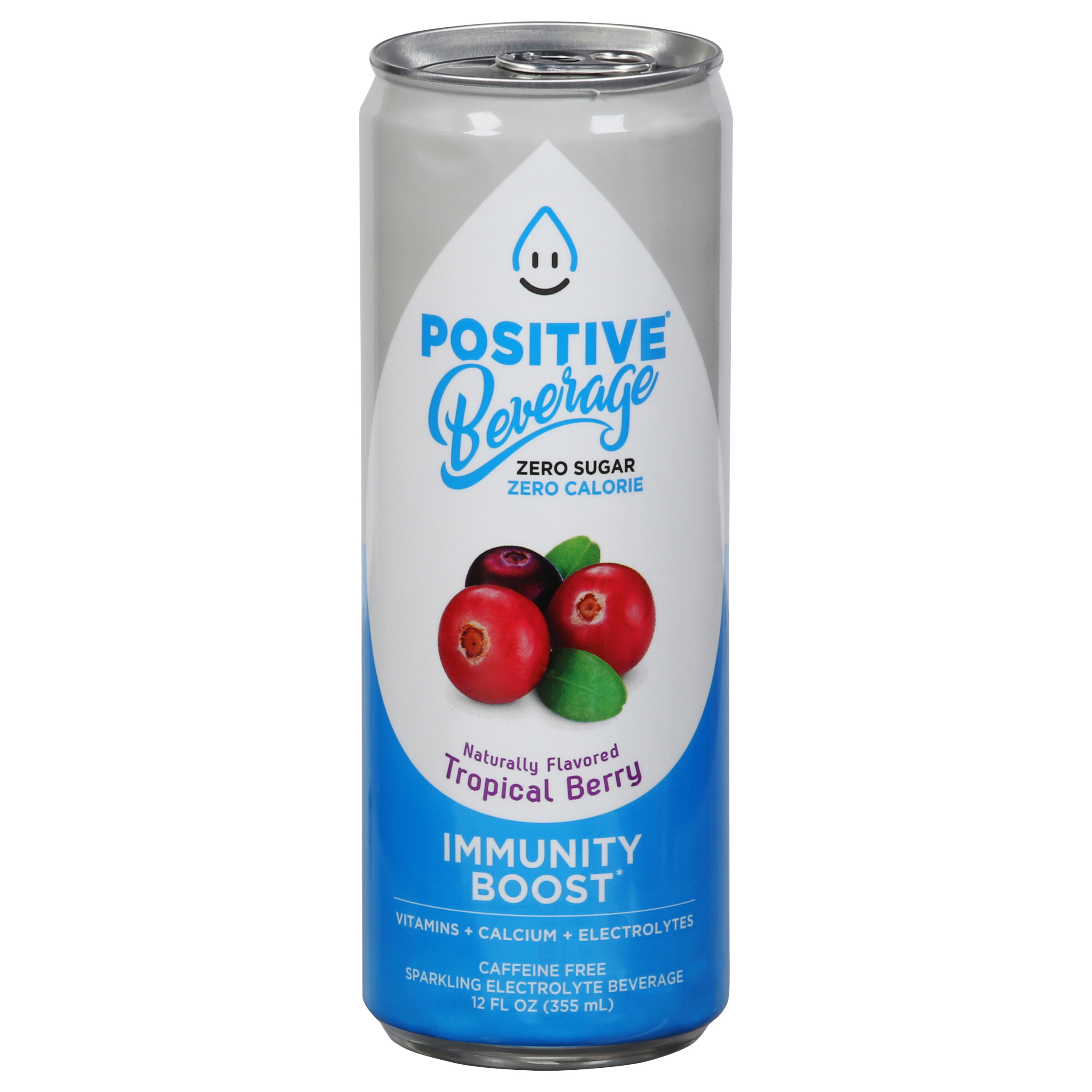 Positive Beverage Immunity Boost Tropical Berry Sparkling Electrolyte Beverage