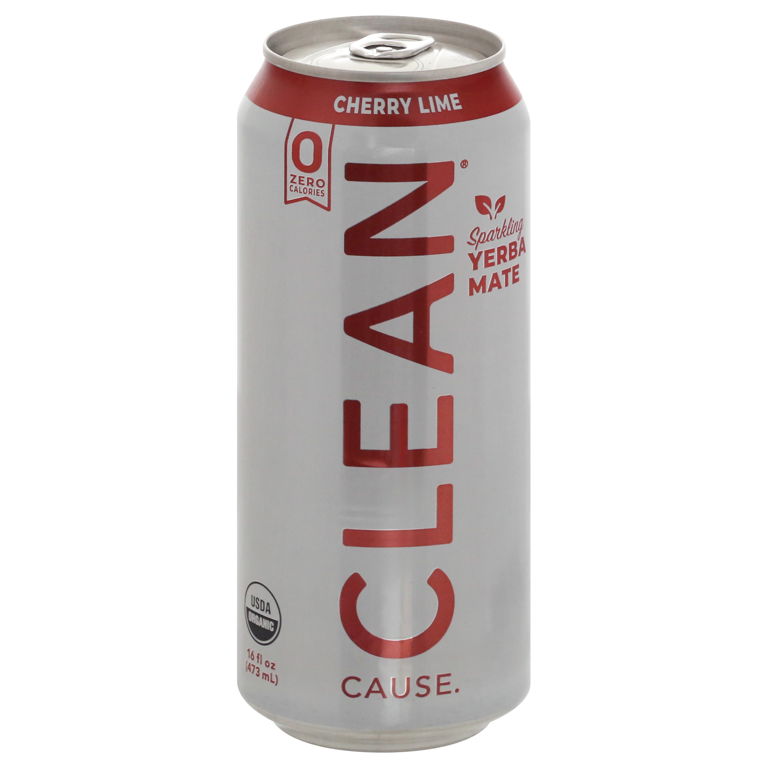 Clean Cause Sparkling Cherry Lime Yerba Mate