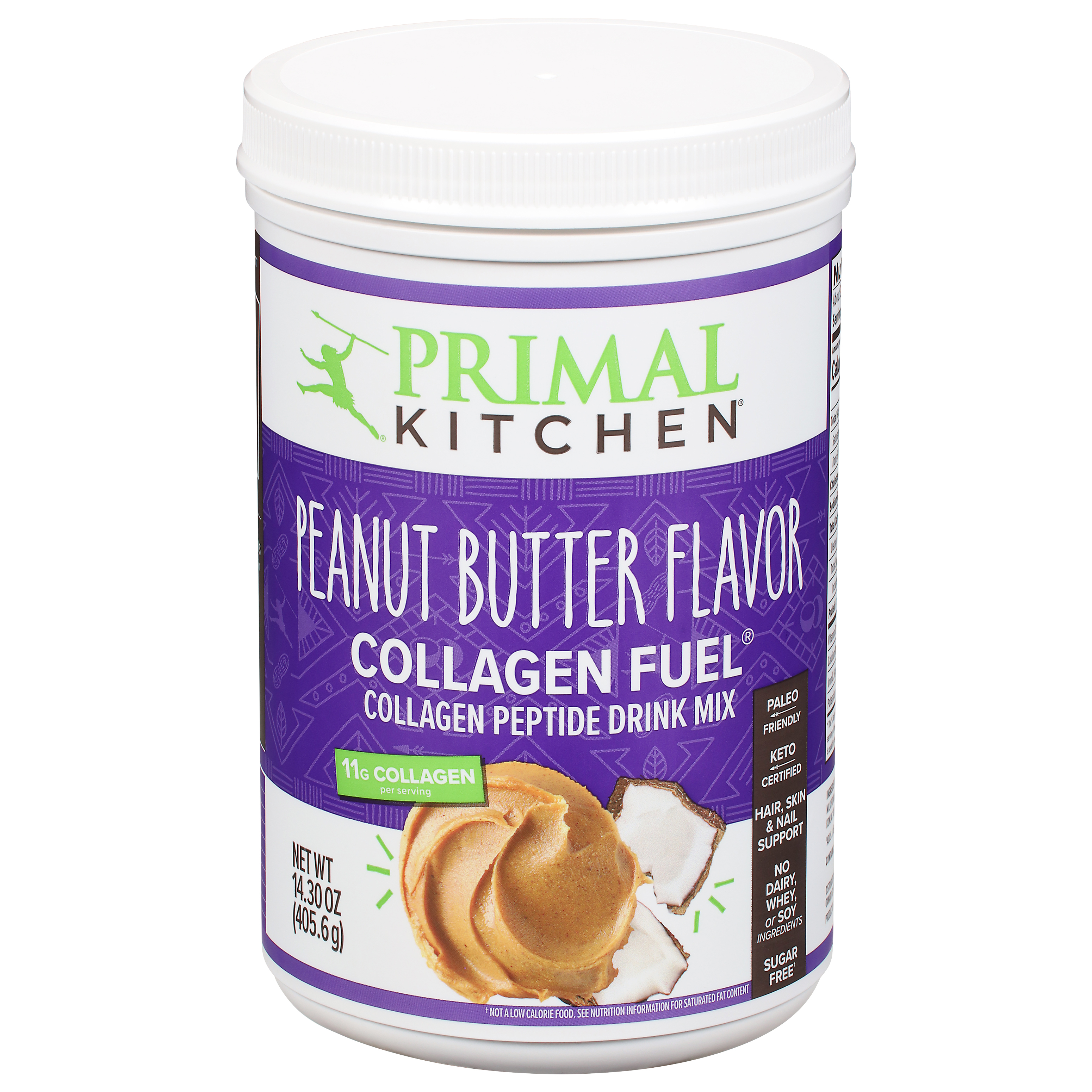 Primal Kitchen Collagen Fuel Collagen Peptide Peanut Butter Flavor Drink Mix