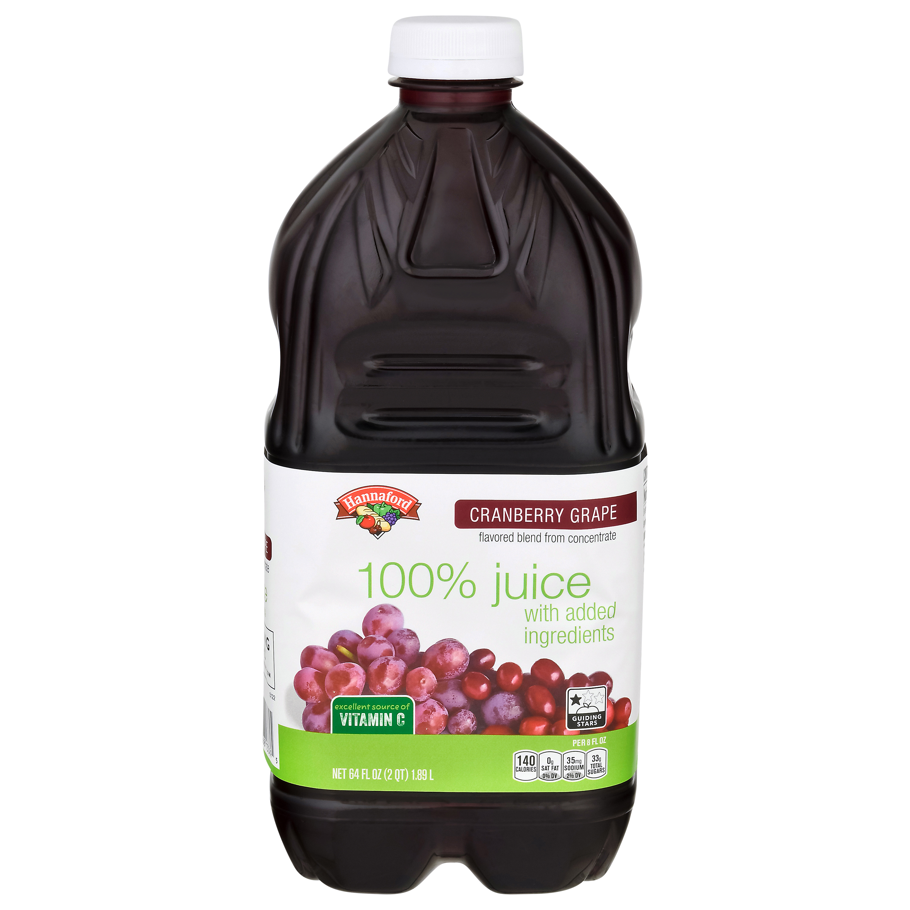 Hannaford Cranberry Grape 100% Juice 64 fl oz