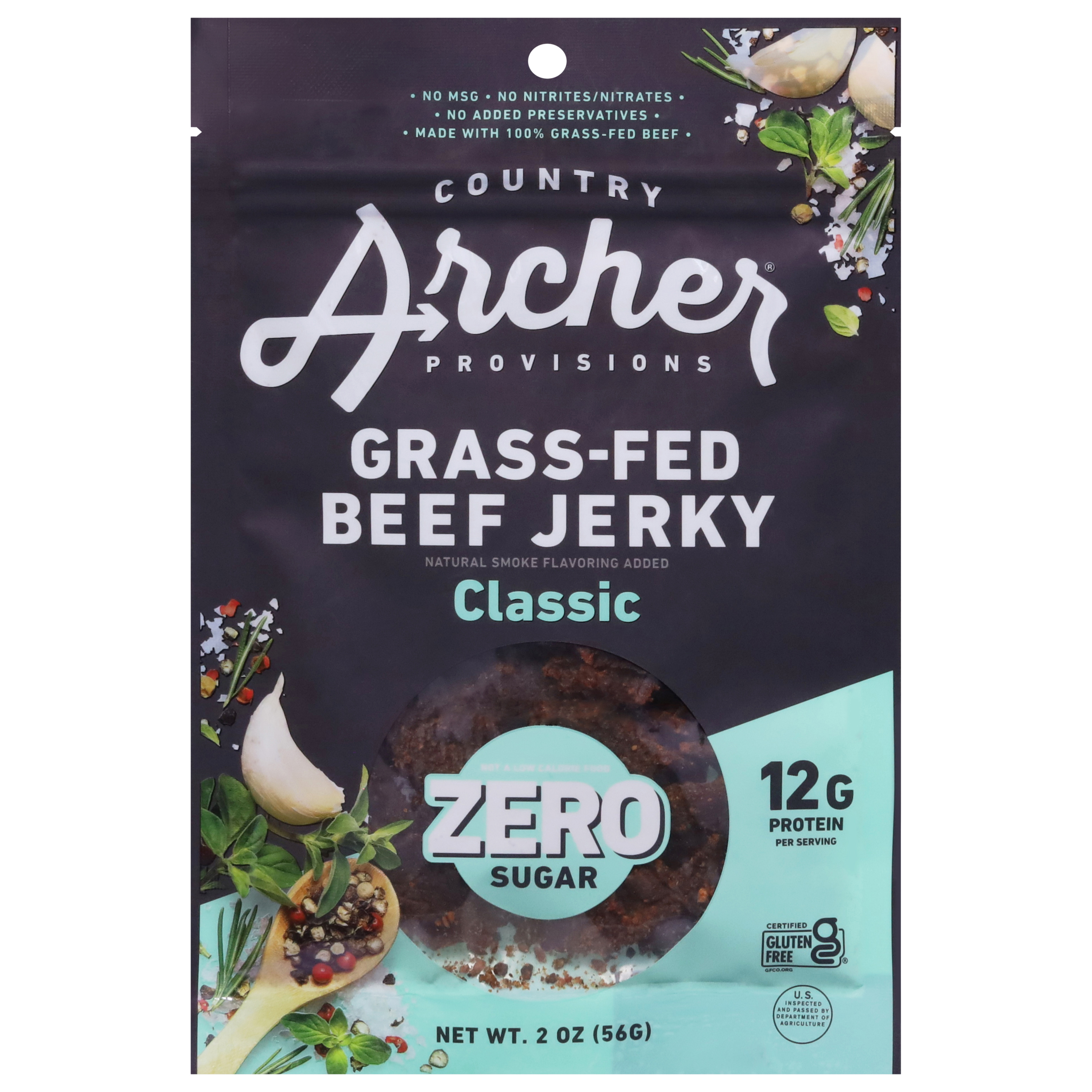 Country Archer Grass-Fed Zero Sugar Classic Beef Jerky