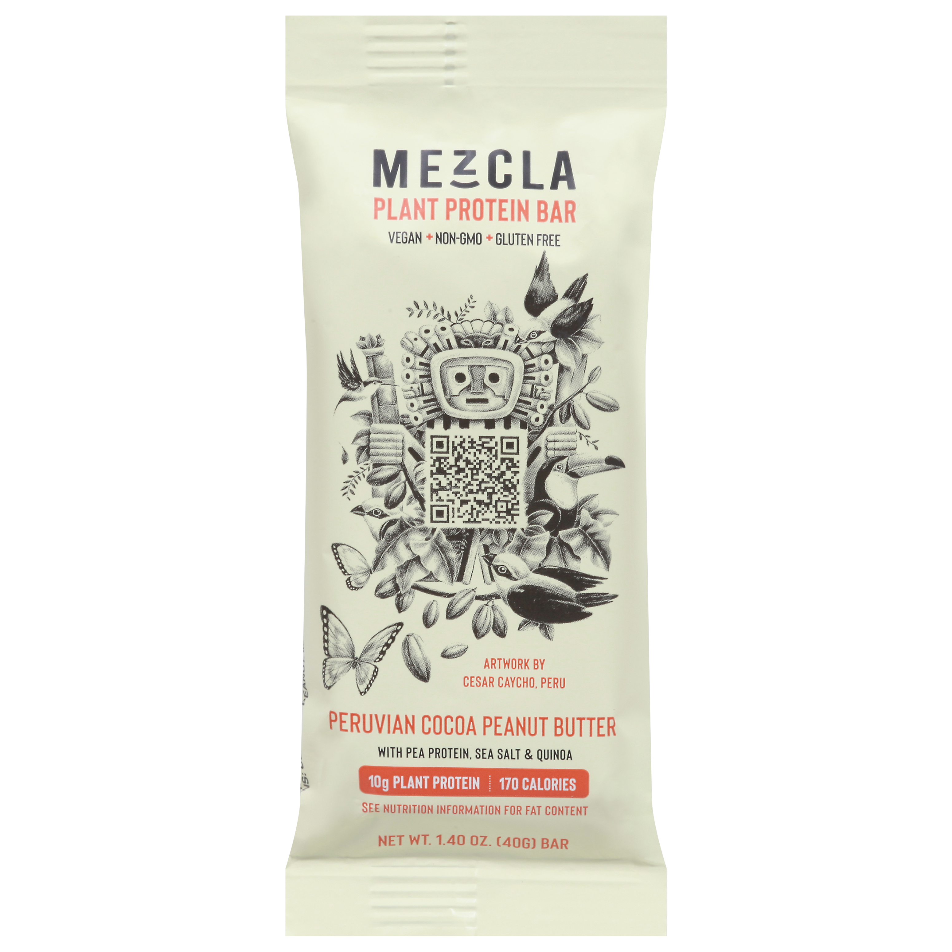 Mezcla Peruvian Cocoa Peanut Butter Plant Protein Bar