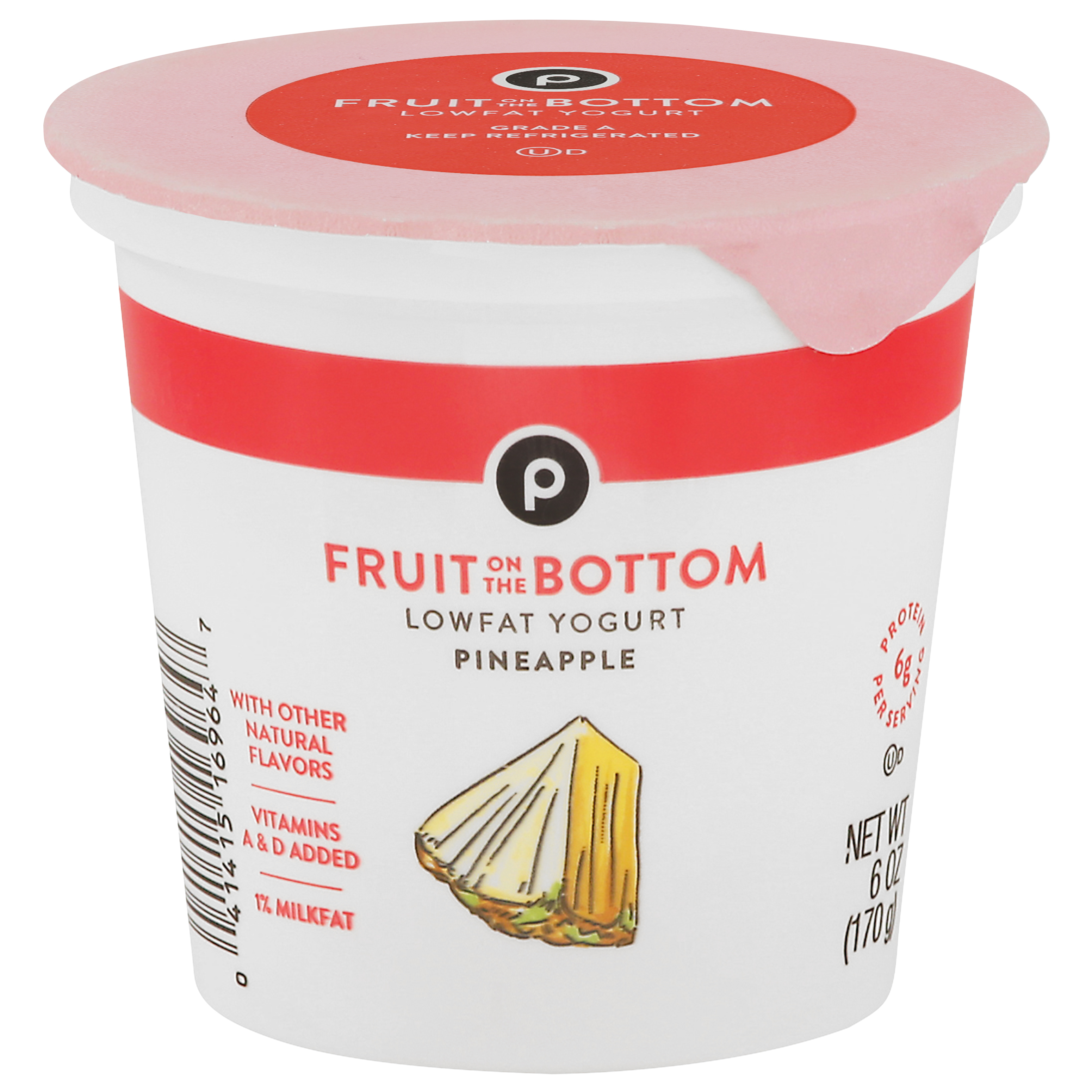 Publix Fruit on the Bottom Pineapple Lowfat Yogurt 6 oz