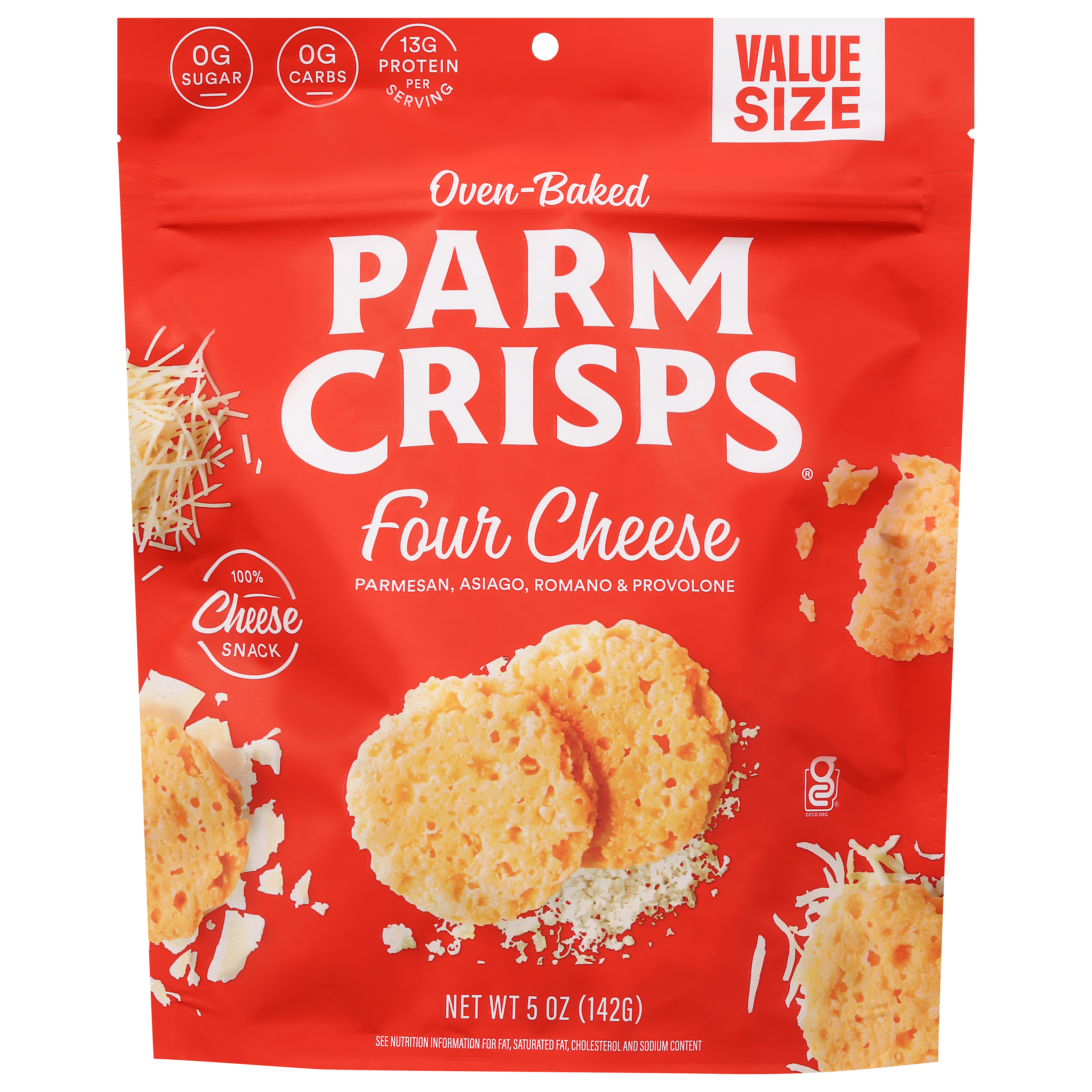 Parm Crisps Oven-Baked Four Cheese Cheese Snack Value Size